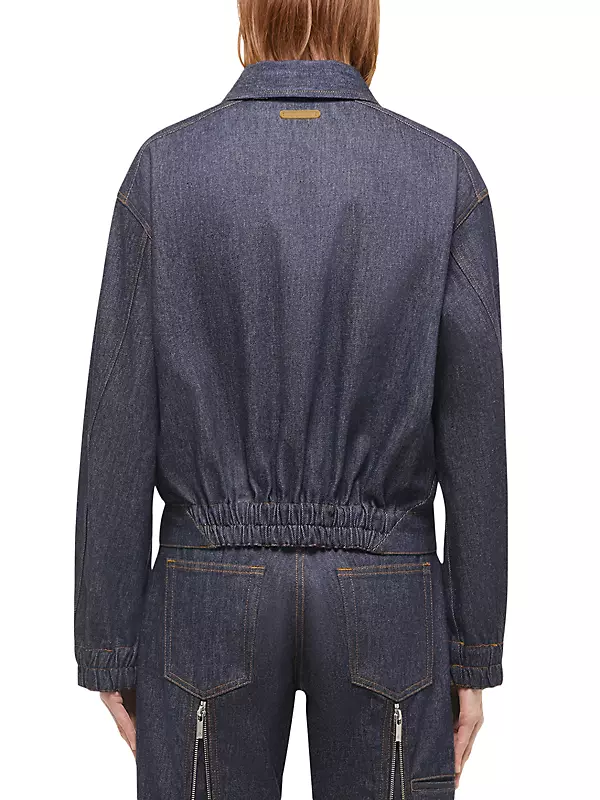 Shop Helmut Lang Apex Zip Denim Jacket | Saks Fifth Avenue Shop Helmut Lang Apex Zip Denim Jacket | Saks Fifth Avenue