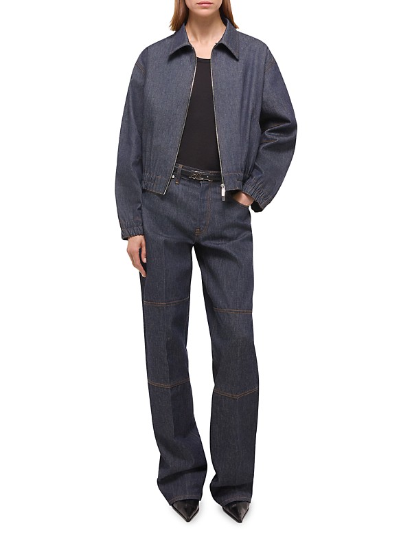 Shop Helmut Lang Apex Zip Denim Jacket | Saks Fifth Avenue Shop Helmut Lang Apex Zip Denim Jacket | Saks Fifth Avenue