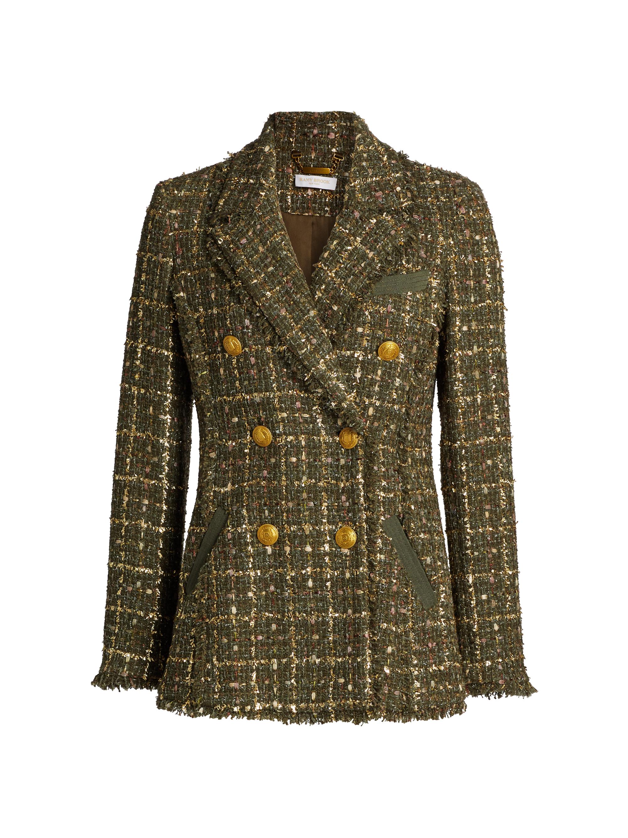 Ramy Brook Marsha Tweed Double-Breasted Blazer | Saks Fifth Avenue