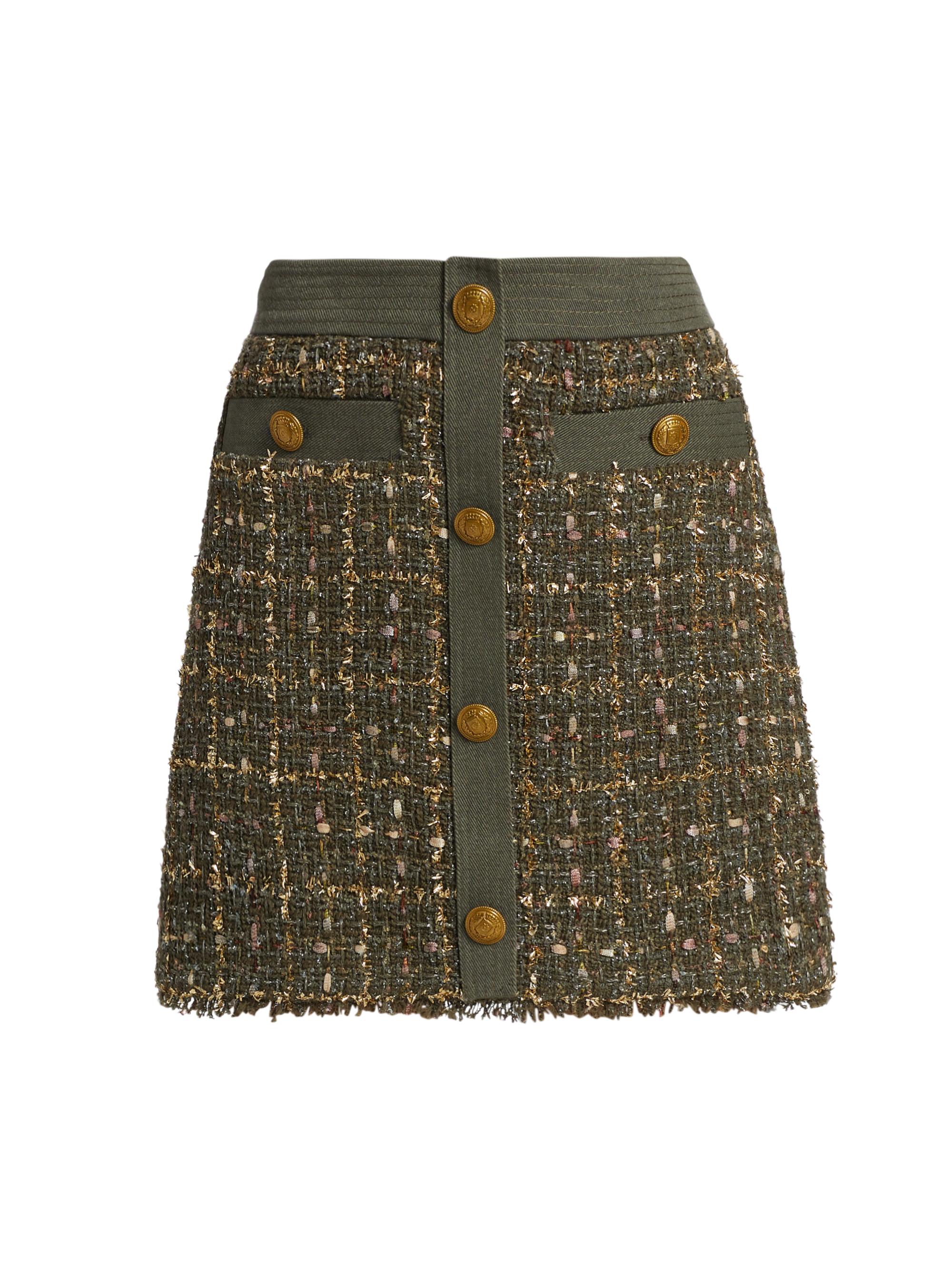 Ramy Brook Women's Denver Tweed Miniskirt - Dark Sage Tweed