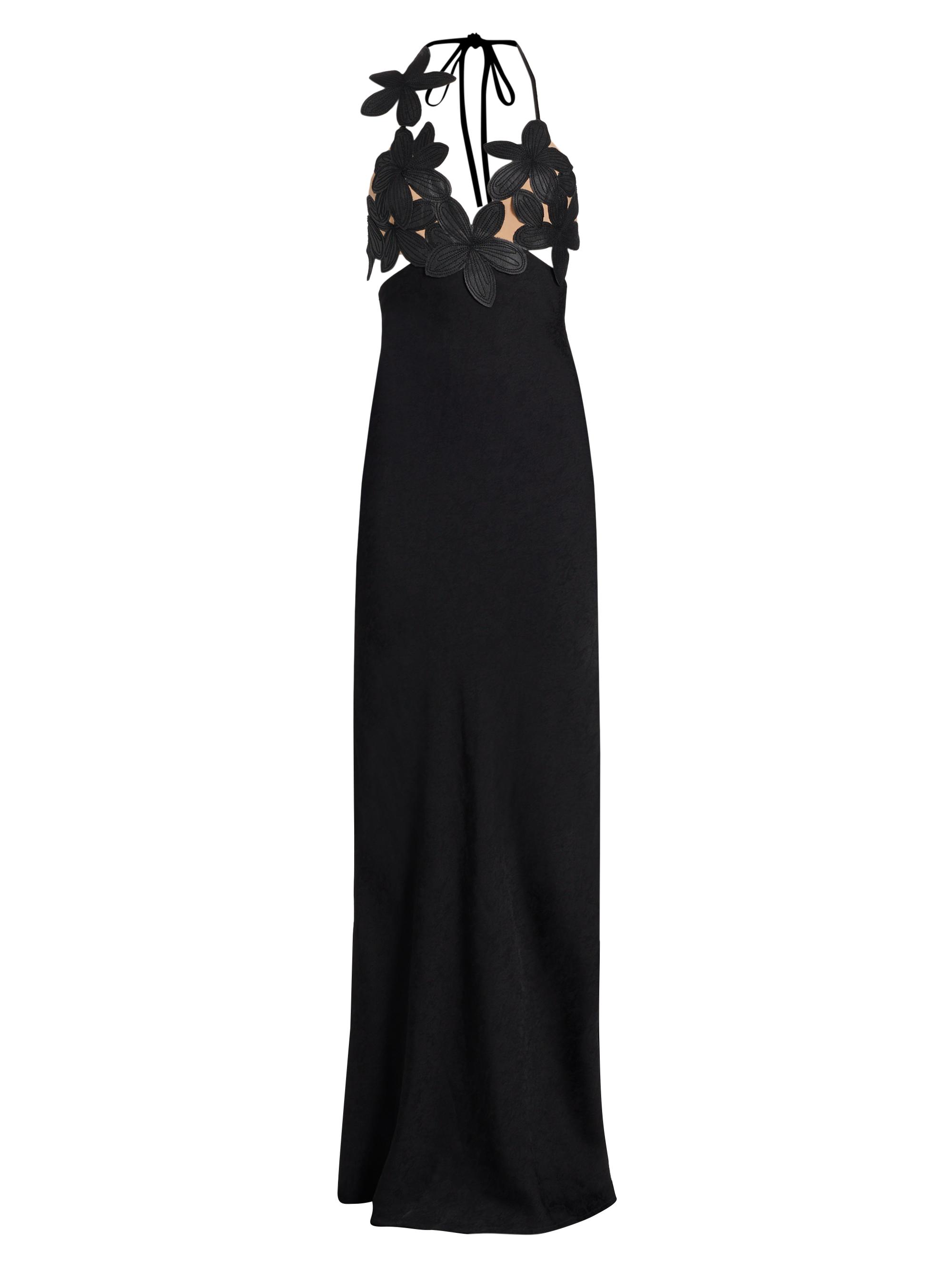 Silvia Tcherassi Women's Lua Petal Cut-Out Gown - Black