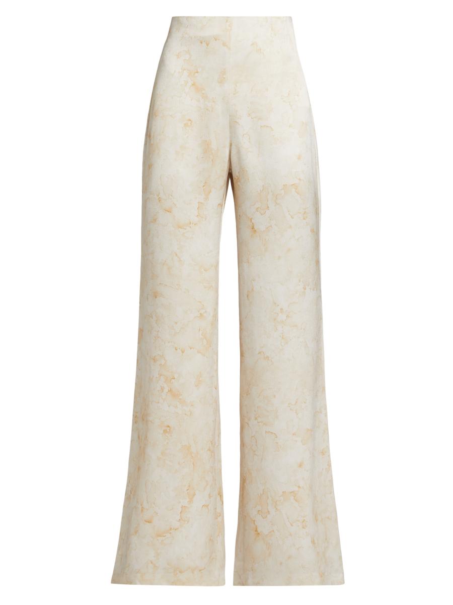 Silvia Tcherassi Women's Palermo Watercolor Wide-leg Pants