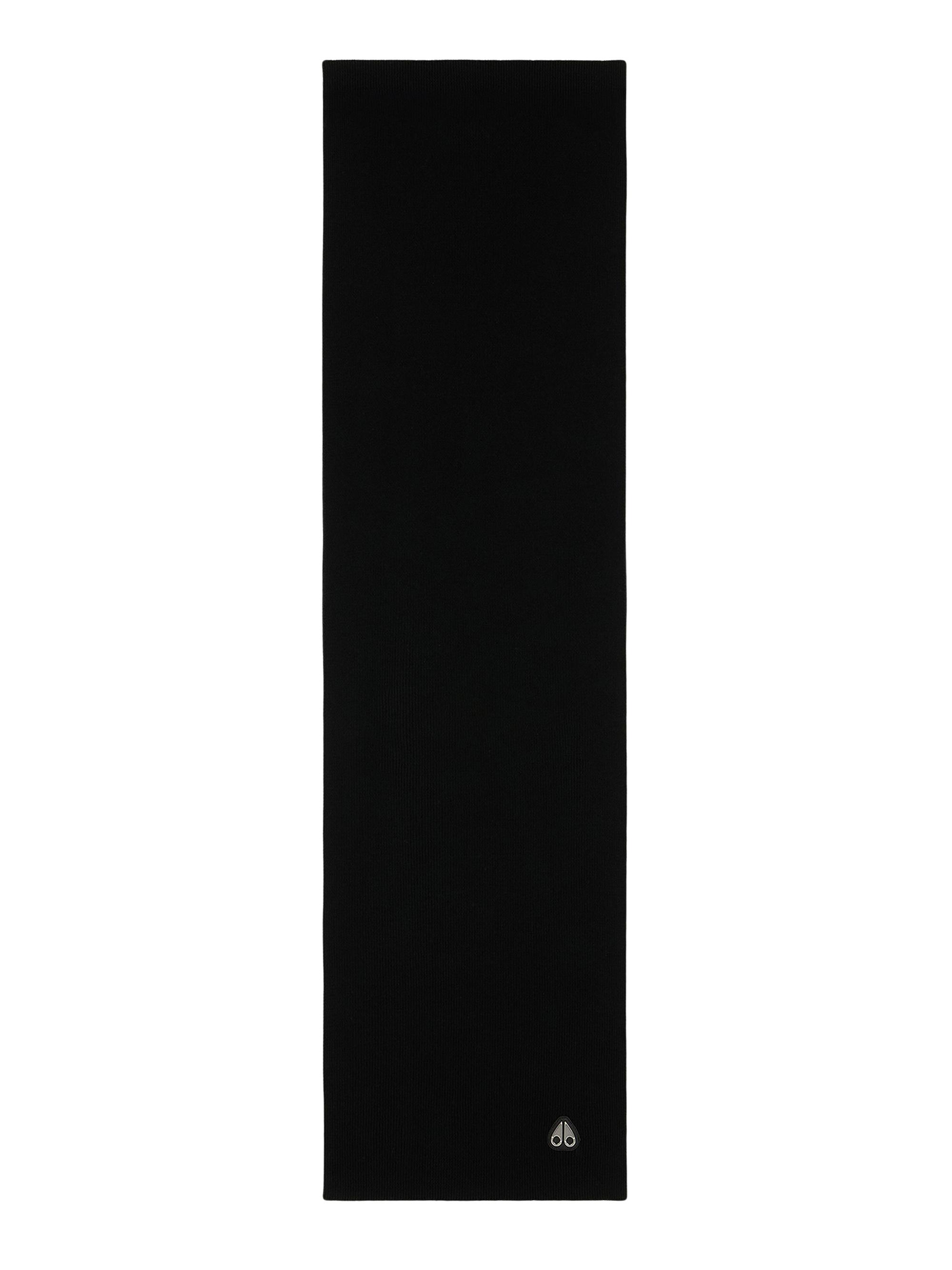 Moose Knuckles Men's Parnis Wool Scarf - Black | Thumbnail 3