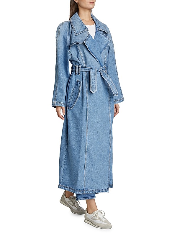 Shop EB Denim Kosmo Denim Trench Coat | Saks Fifth Avenue Shop EB Denim Kosmo Denim Trench Coat | Saks Fifth Avenue