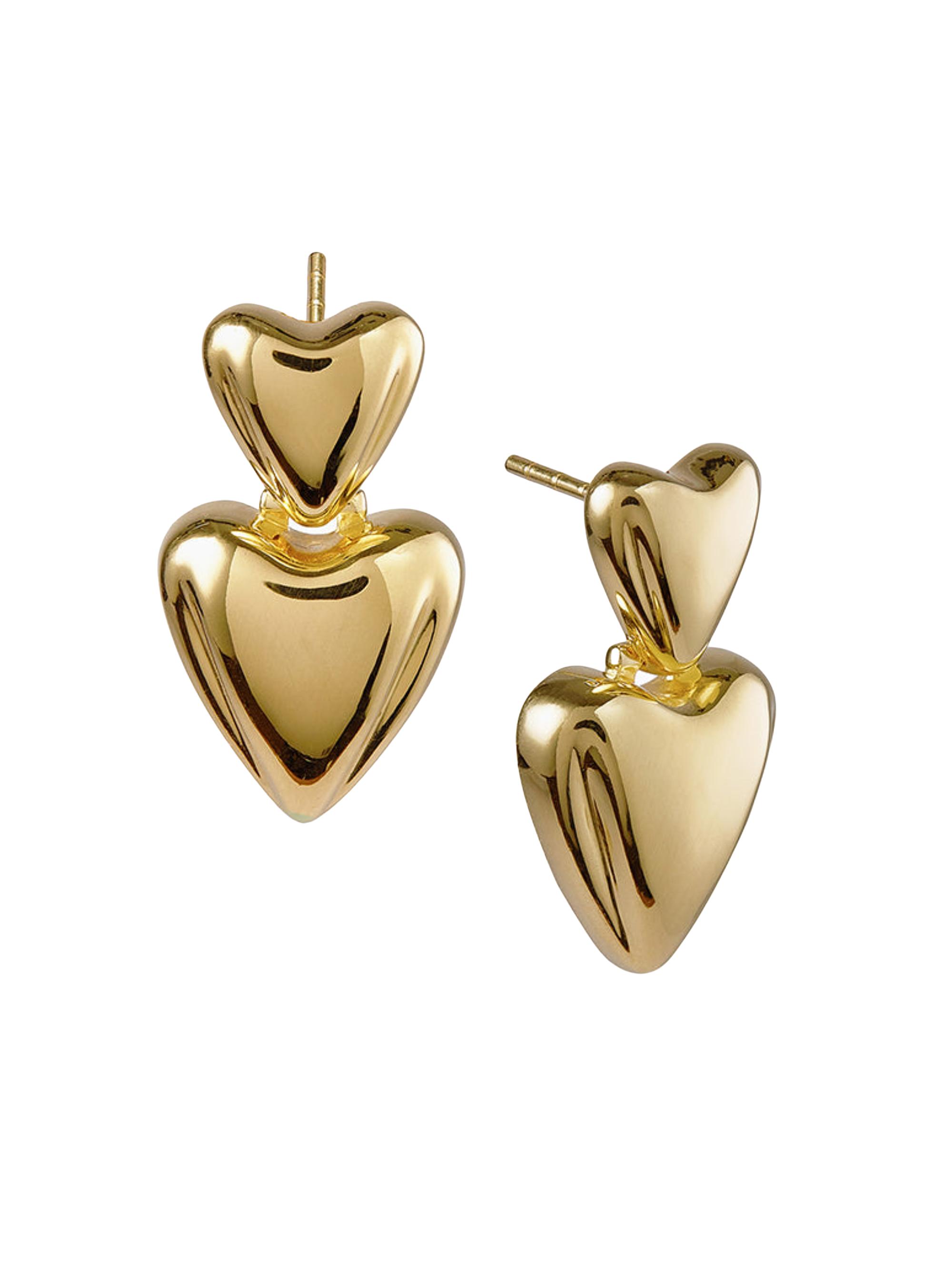 Otiumberg Women's 14K-Yellow-Gold Vermeil Heart Drop Earrings - Gold Vermeil
