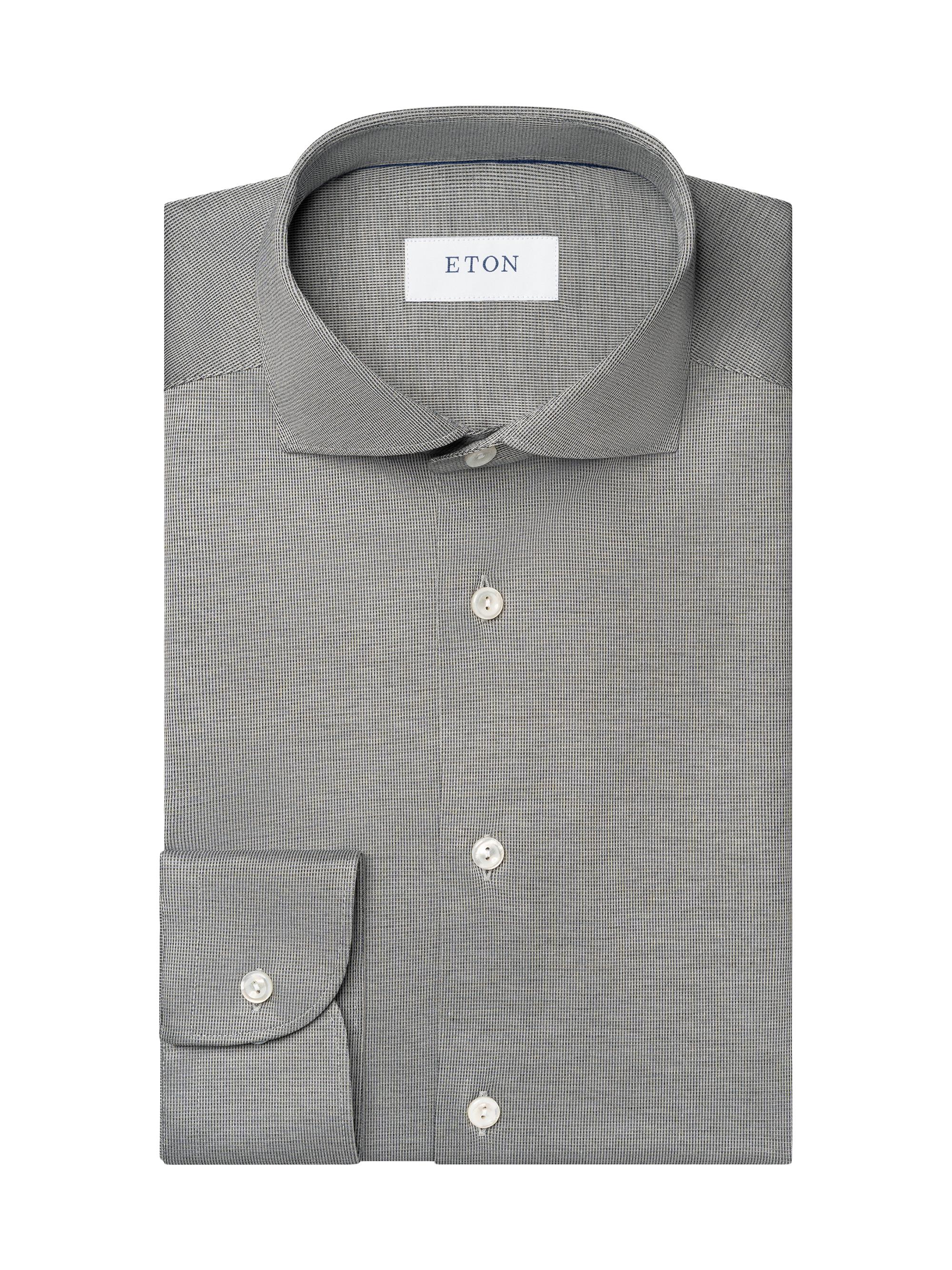 Eton Men's Contemporary-Fit Jersey Shirt - Grey