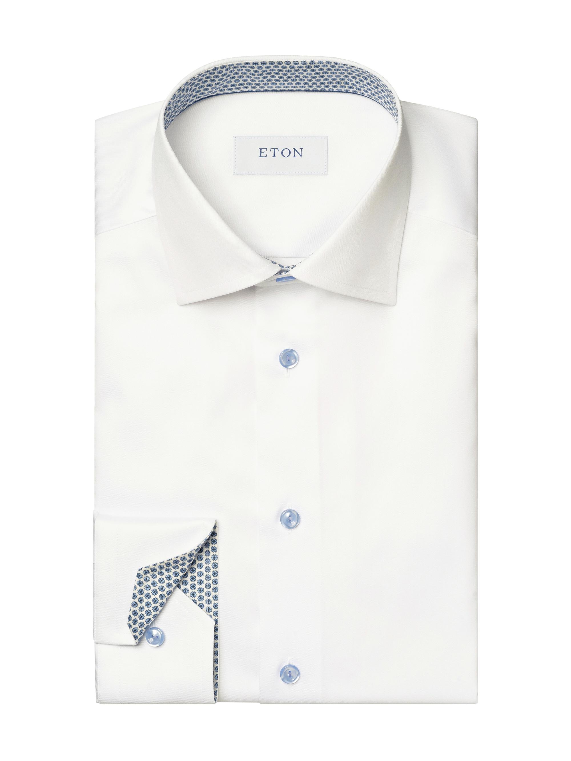 Eton Men's Slim-Fit Geometric Shirt - White
