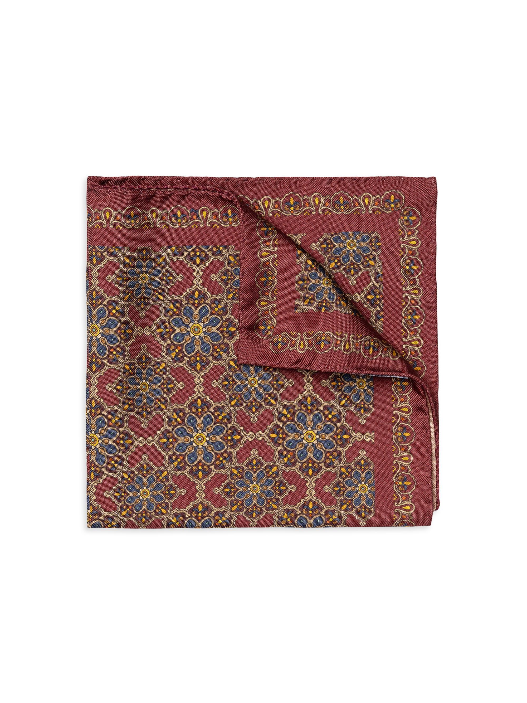 Eton Men's Silk Twill Pocket Square - Grey