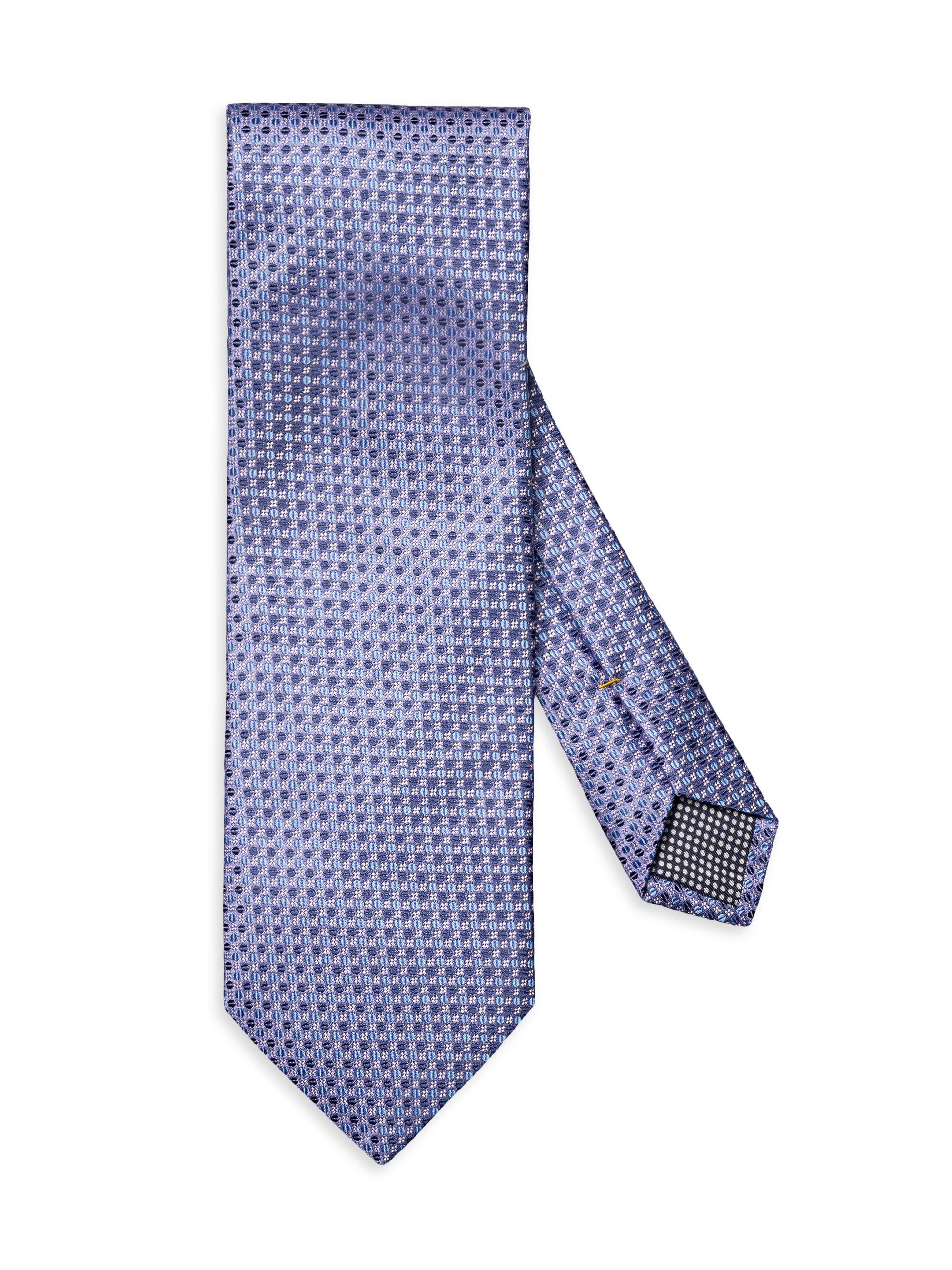 Eton Men's Micro Circle Silk Tie - Purple