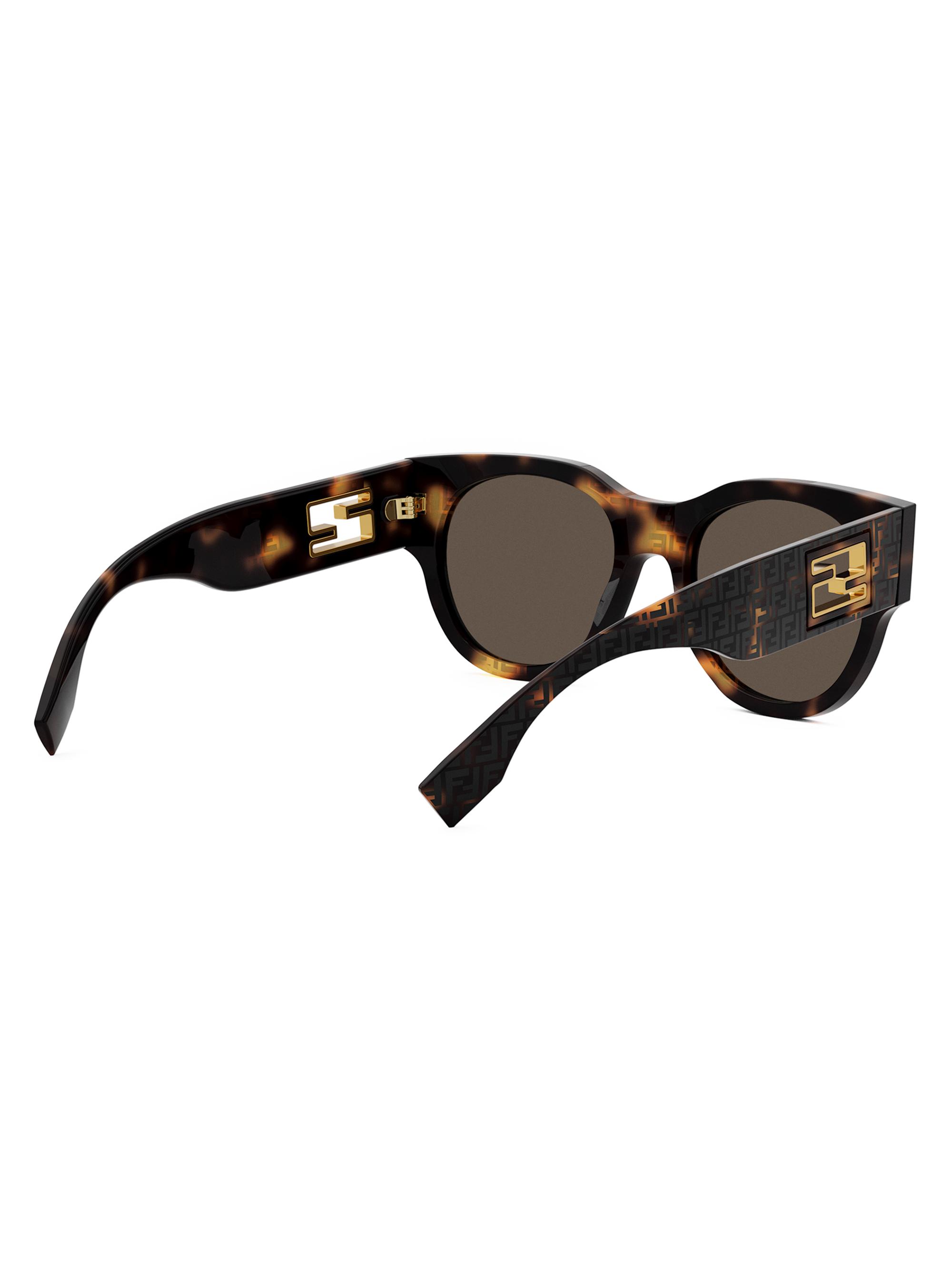 Fendi Baguette 53MM Round Sunglasses | Saks Fifth Avenue display picture 2