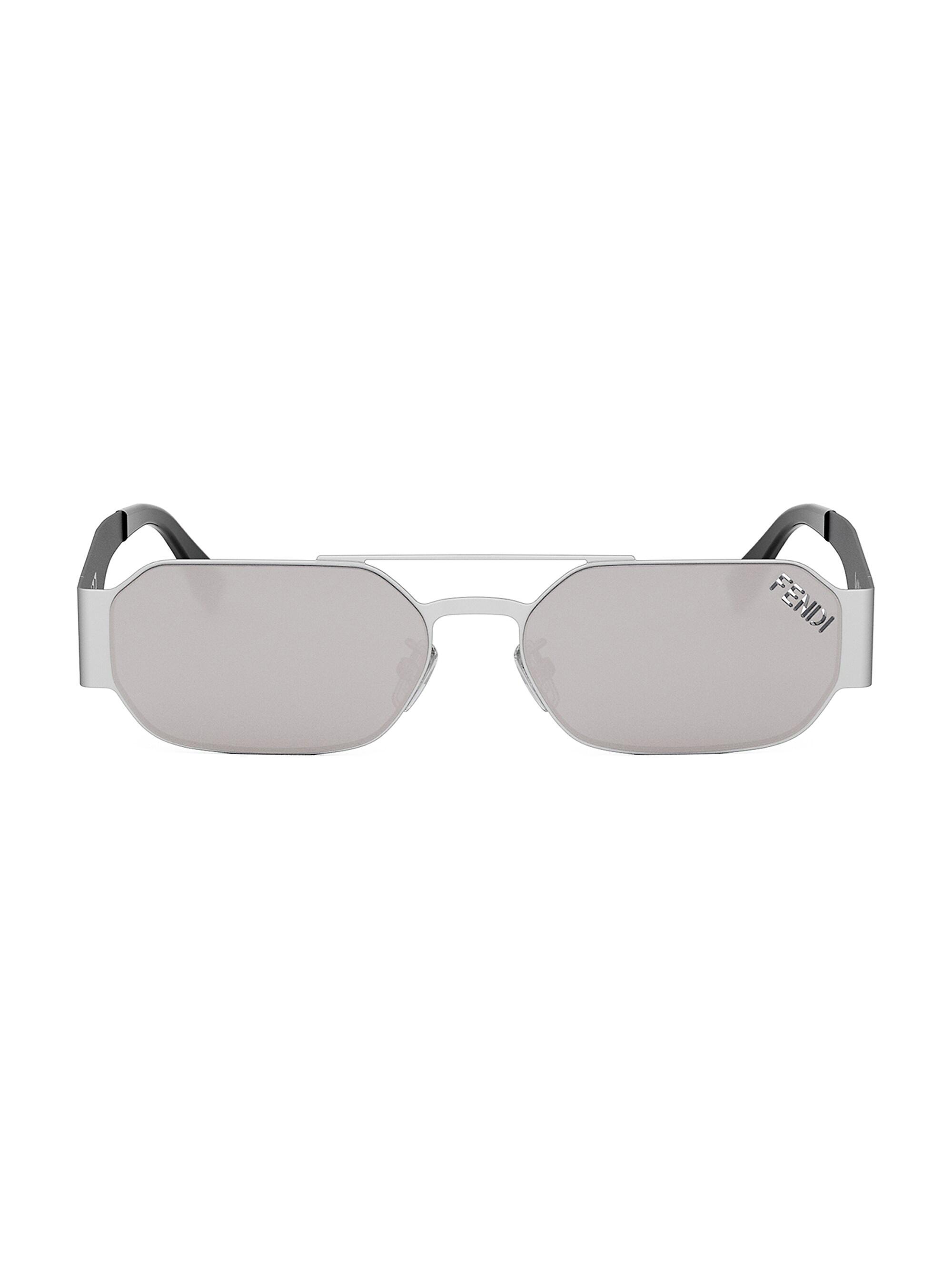 Fendi Cut-Out Matte 55MM Metal Sunglasses | Saks Fifth Avenue