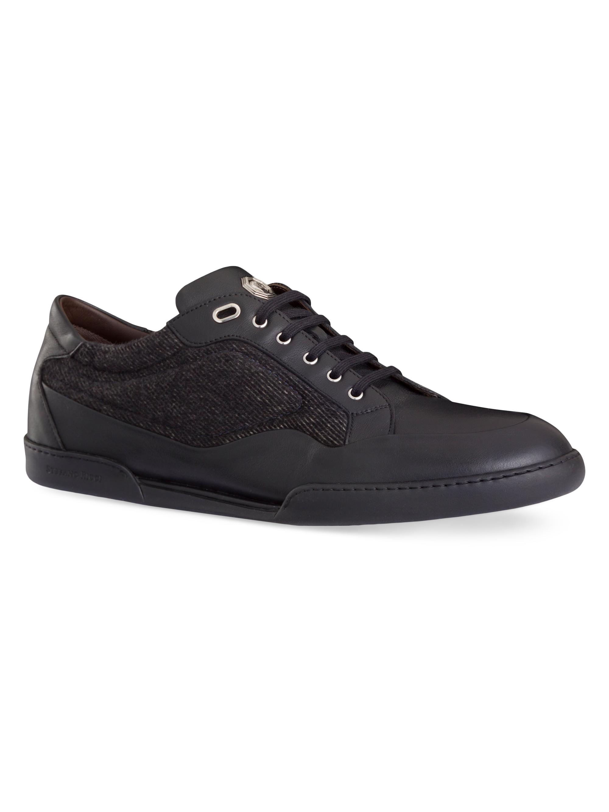 Stefano Ricci Men's Calfskin Sneakers - Black