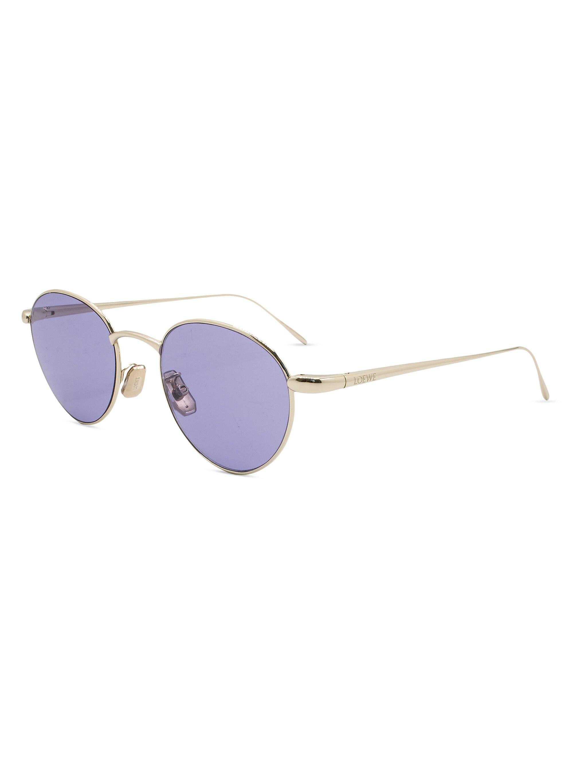LOEWE Men's Slim 49MM Round Sunglasses - Violet Gold