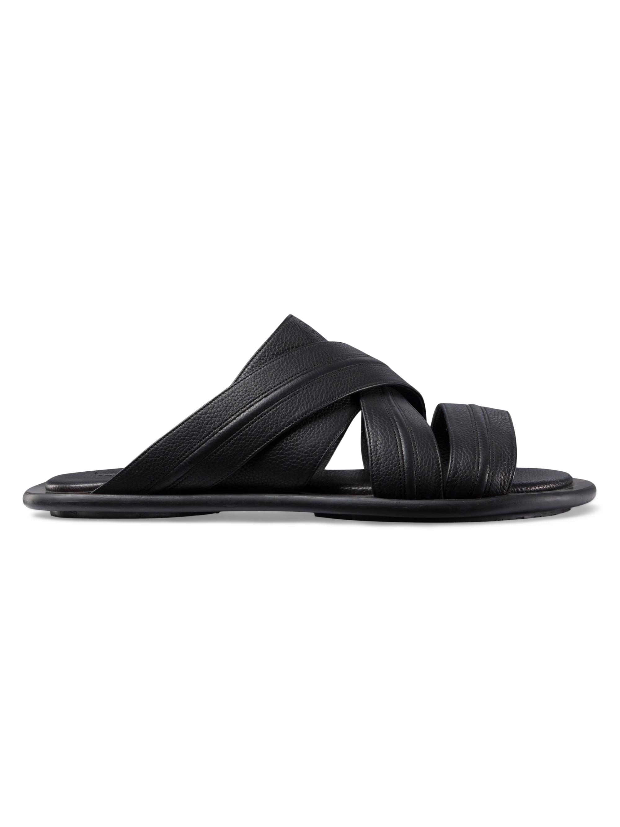 Stefano Ricci Men's Calfskin Leather Sandals - Black