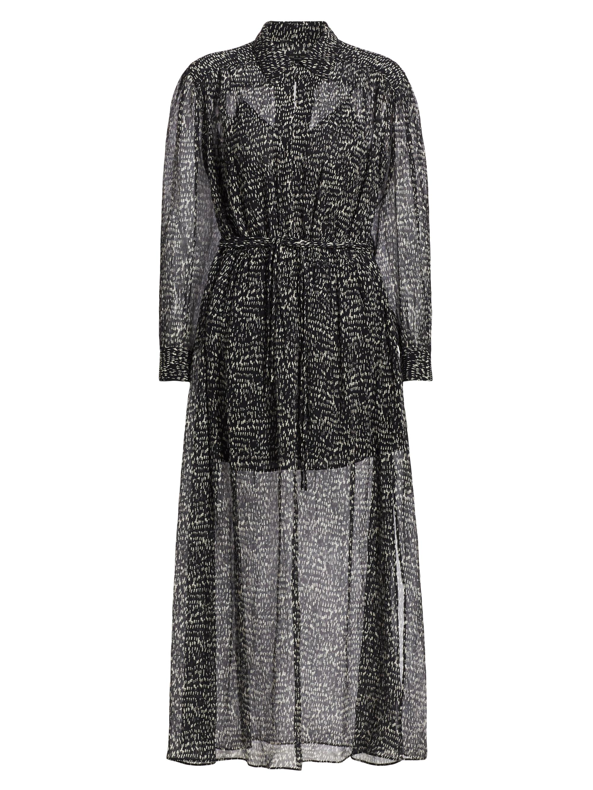 rag & bone Women's Emmy Sheer Printed Dress - Black Multi