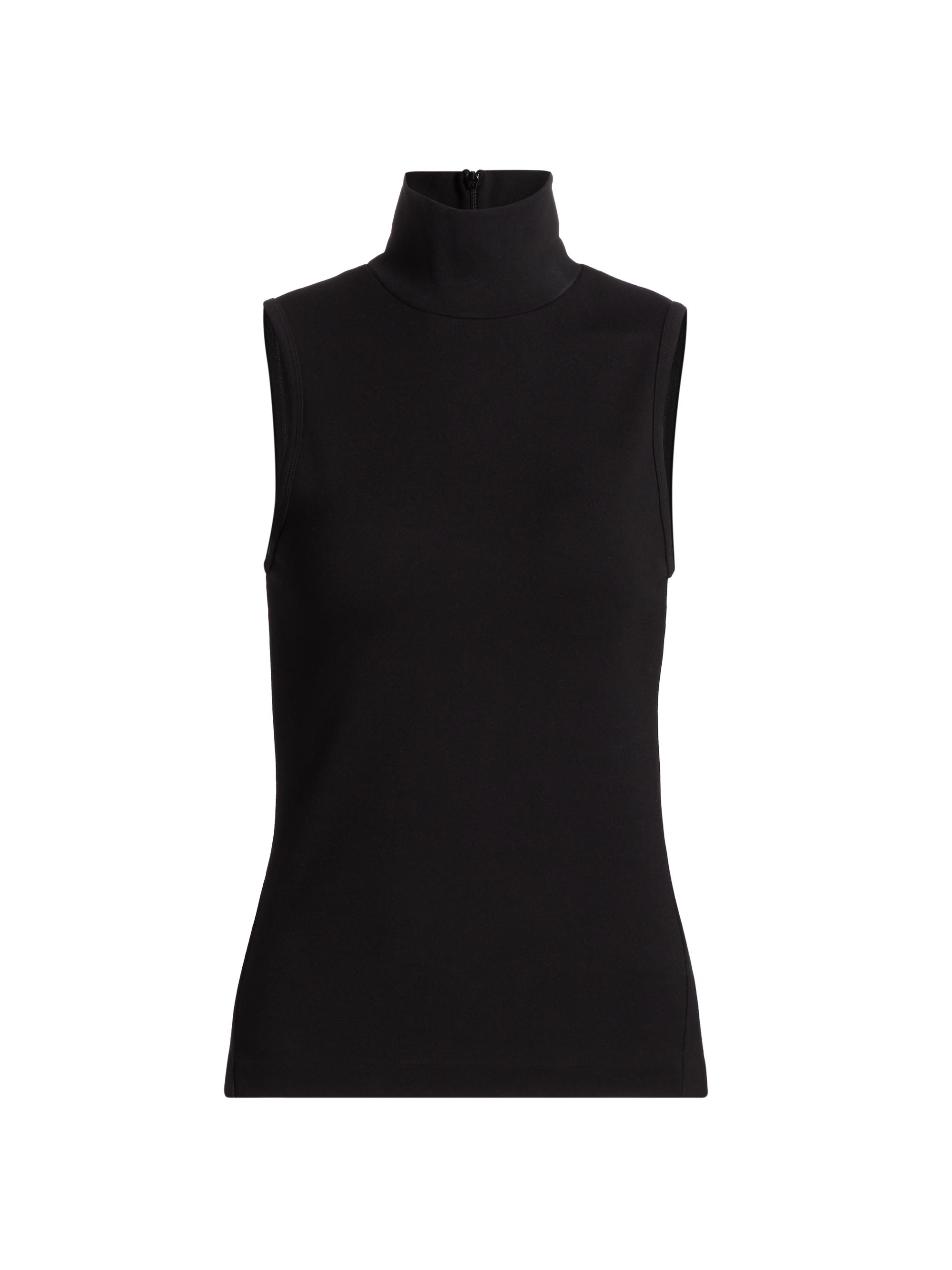 rag & bone Women's Irina Ponte Turtleneck Tank - Black
