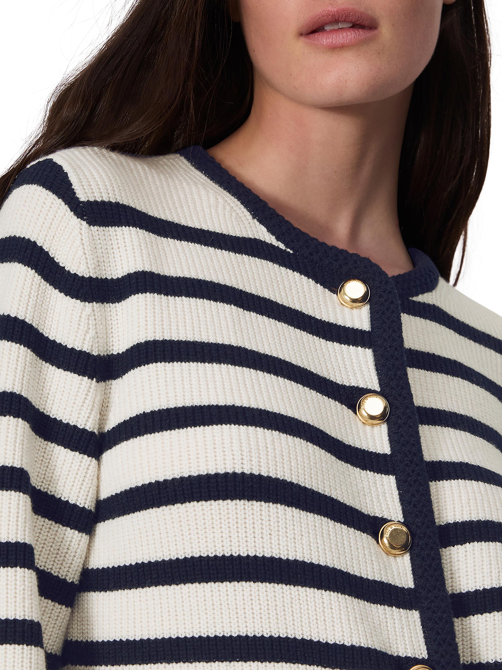 String Femme Sassa Stripe Range - Taille 38-46, Couleur Blanc/navy Rayé