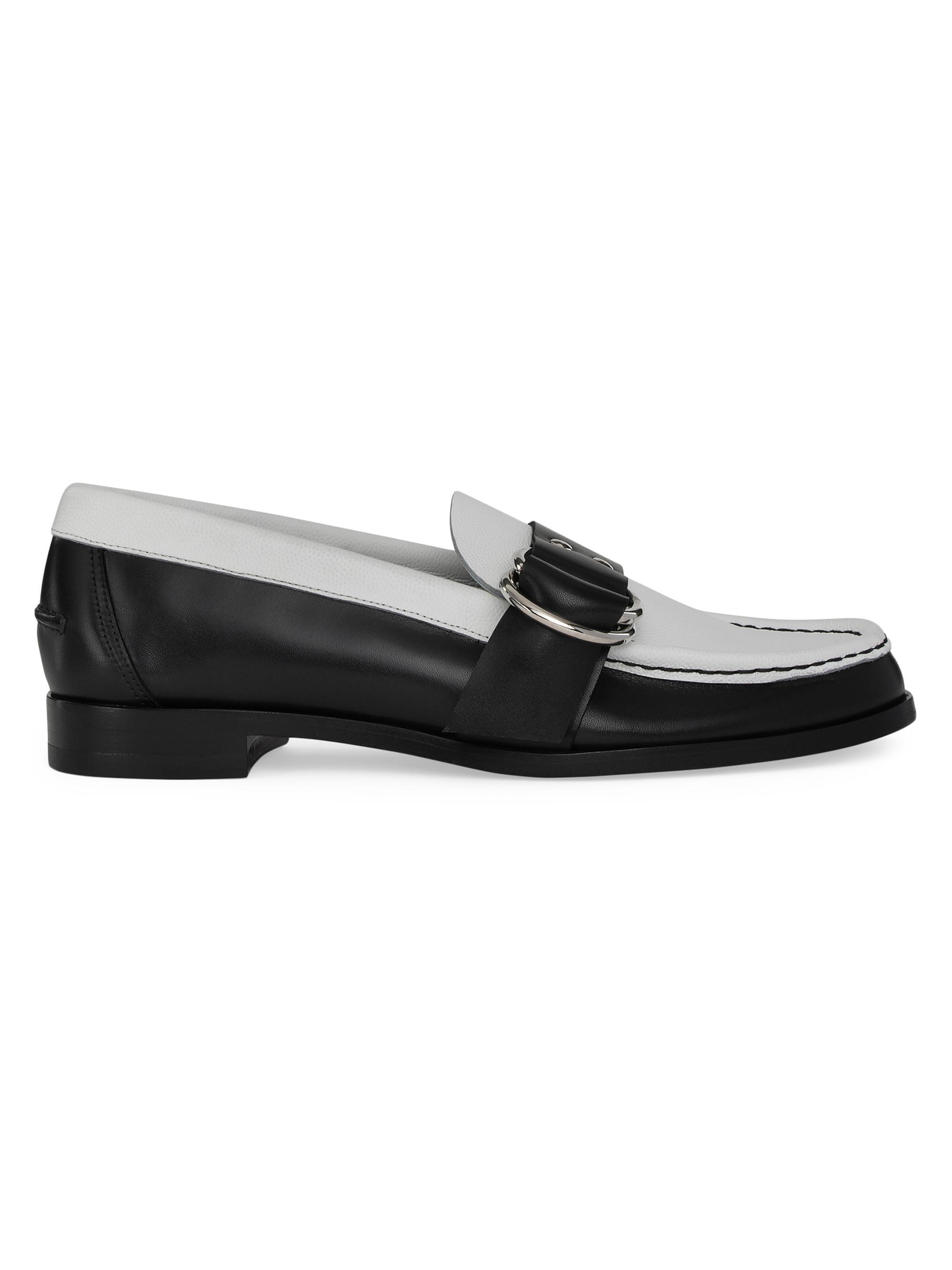 Pierre Hardy Women's Rider Suede Loafers - Black White