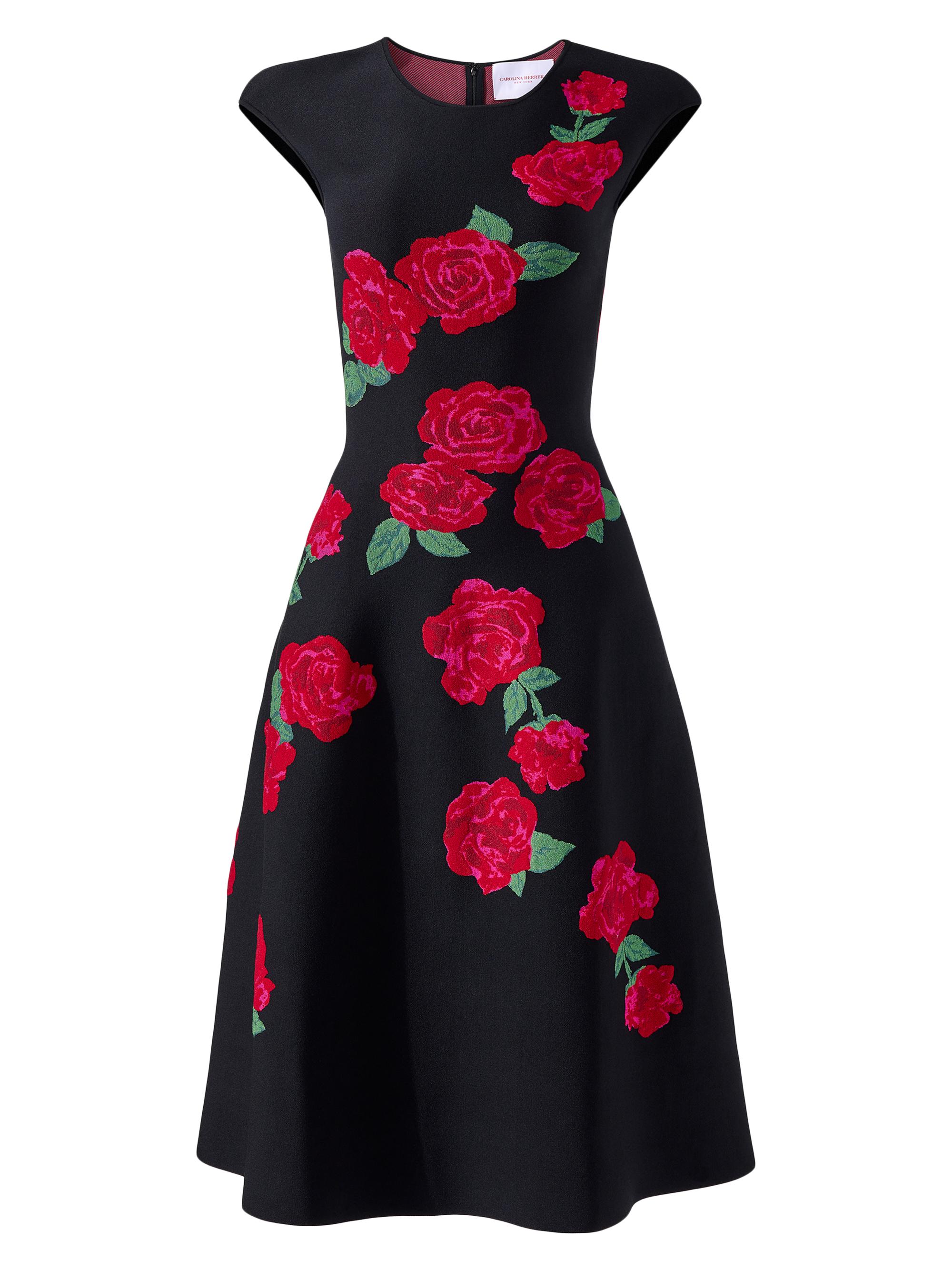 新品 Silk Cupra Floral Embroidery Dress Carolina Herrera Floral Jacquard Midi-Dress | Saks Fifth Avenue