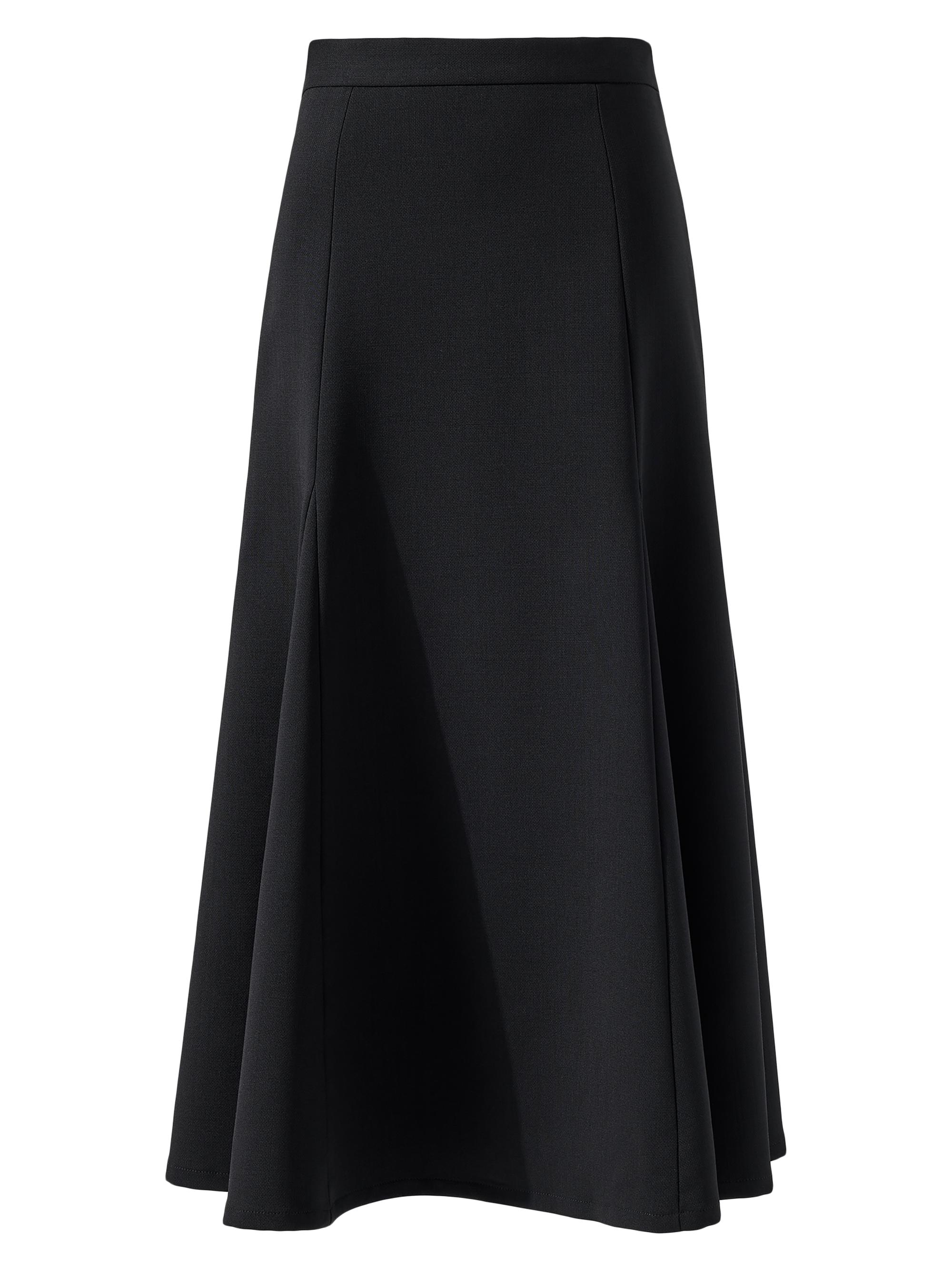Carolina Herrera Women's Wool-Blend A-Line Midi-Skirt - Black