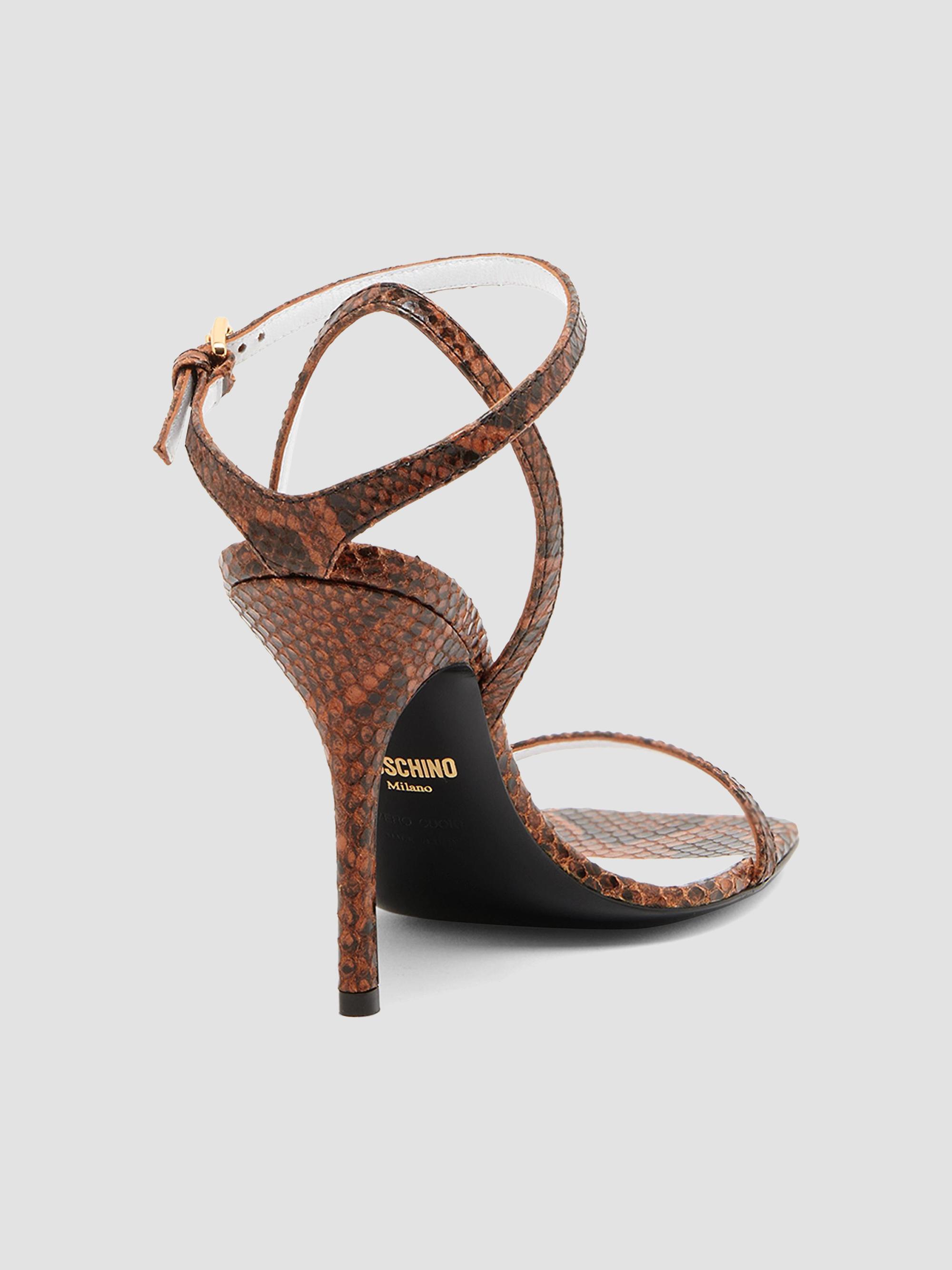 Escarpins Moschino Noir Daim Avec Bretelle Cheville - Taille 36.5 Occasion