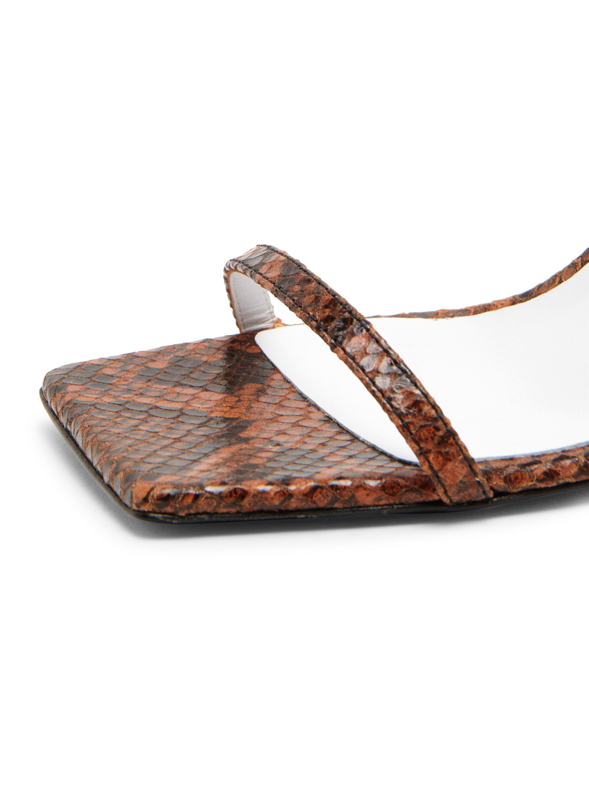 Moschino Tina 100MM Snake Leather Sandals | Saks Fifth Avenue