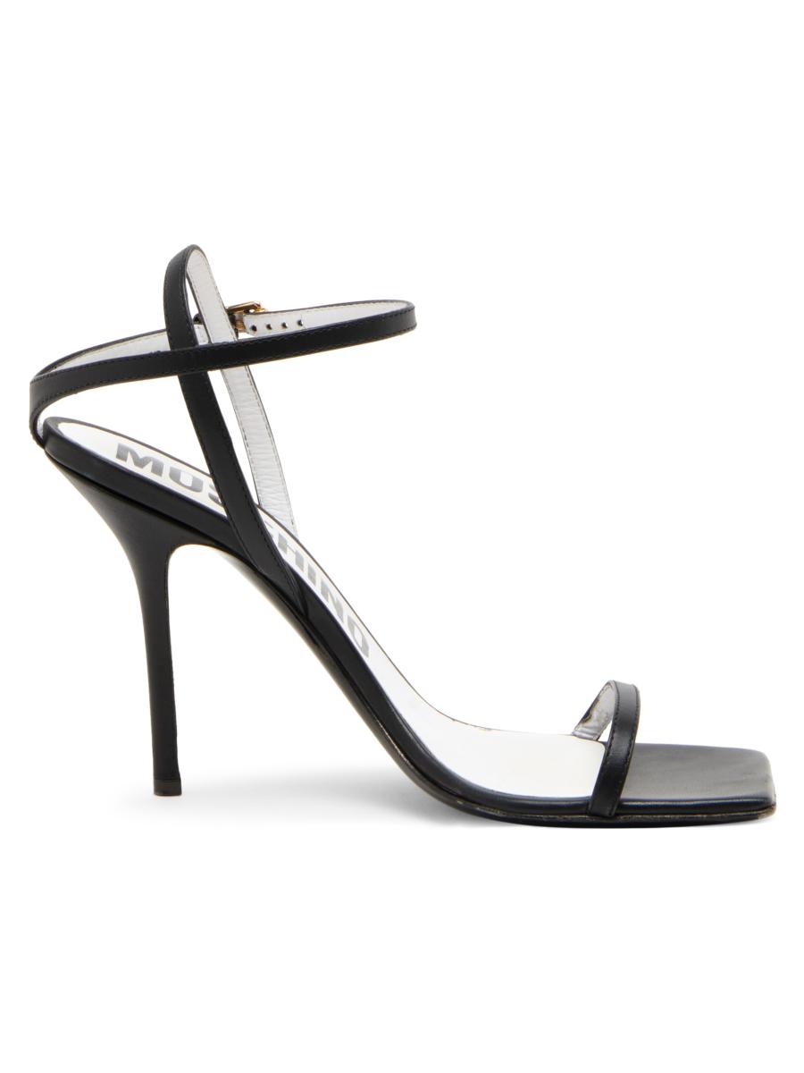 サンダル・ミュール Moschino Heeled sandals Moschino Womens Logo Transparent Heel Sandals | eBay