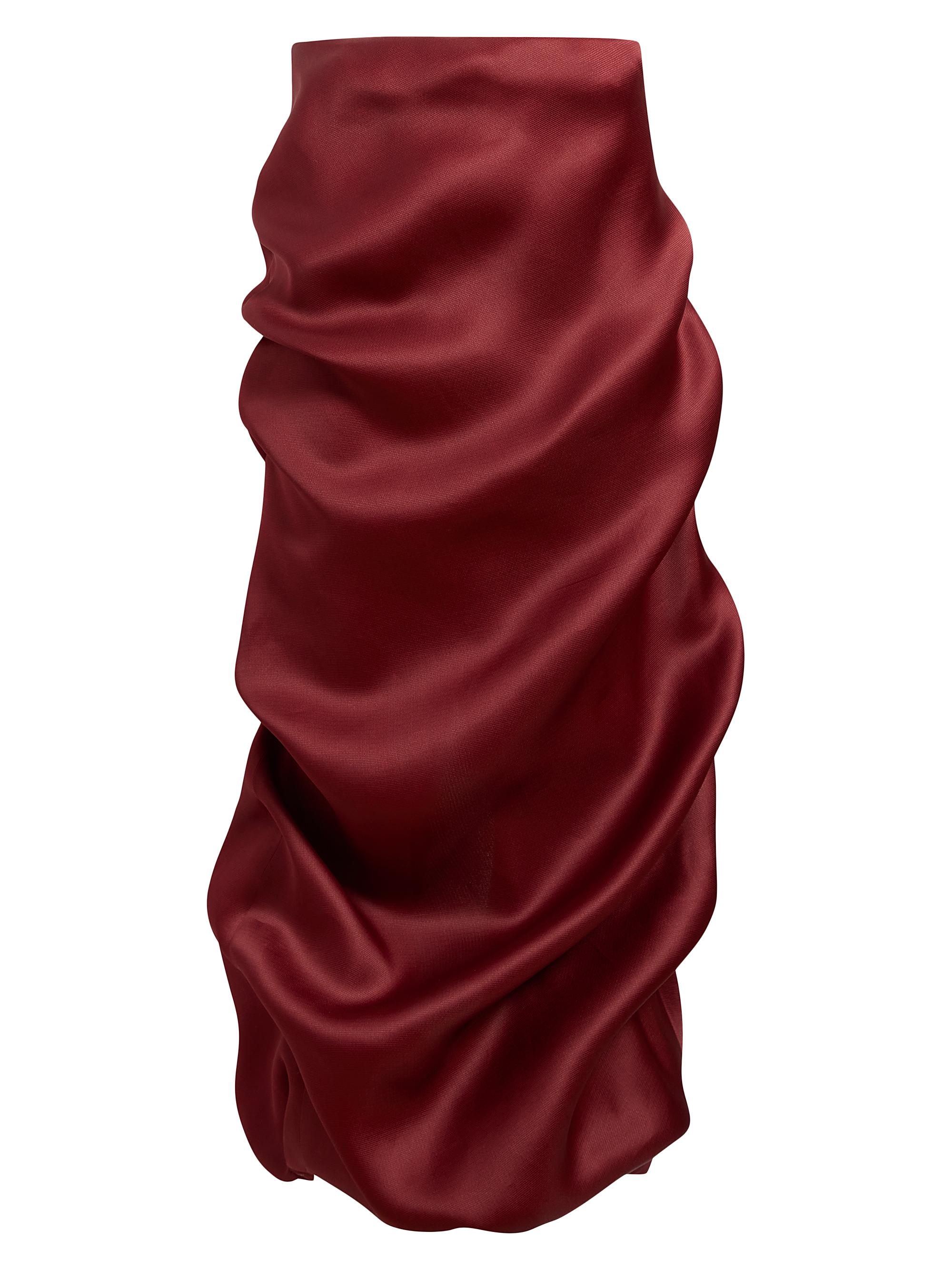 Khaite Women's Olula Silk Ruched Maxi Skirt - Oxblood