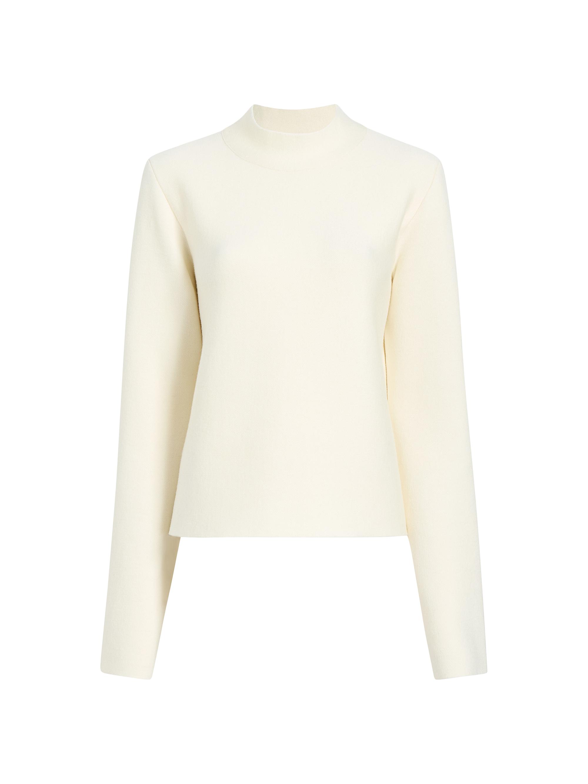 Khaite Calliope Wool-Blend Mock-Turtleneck Top | Saks Fifth Avenue