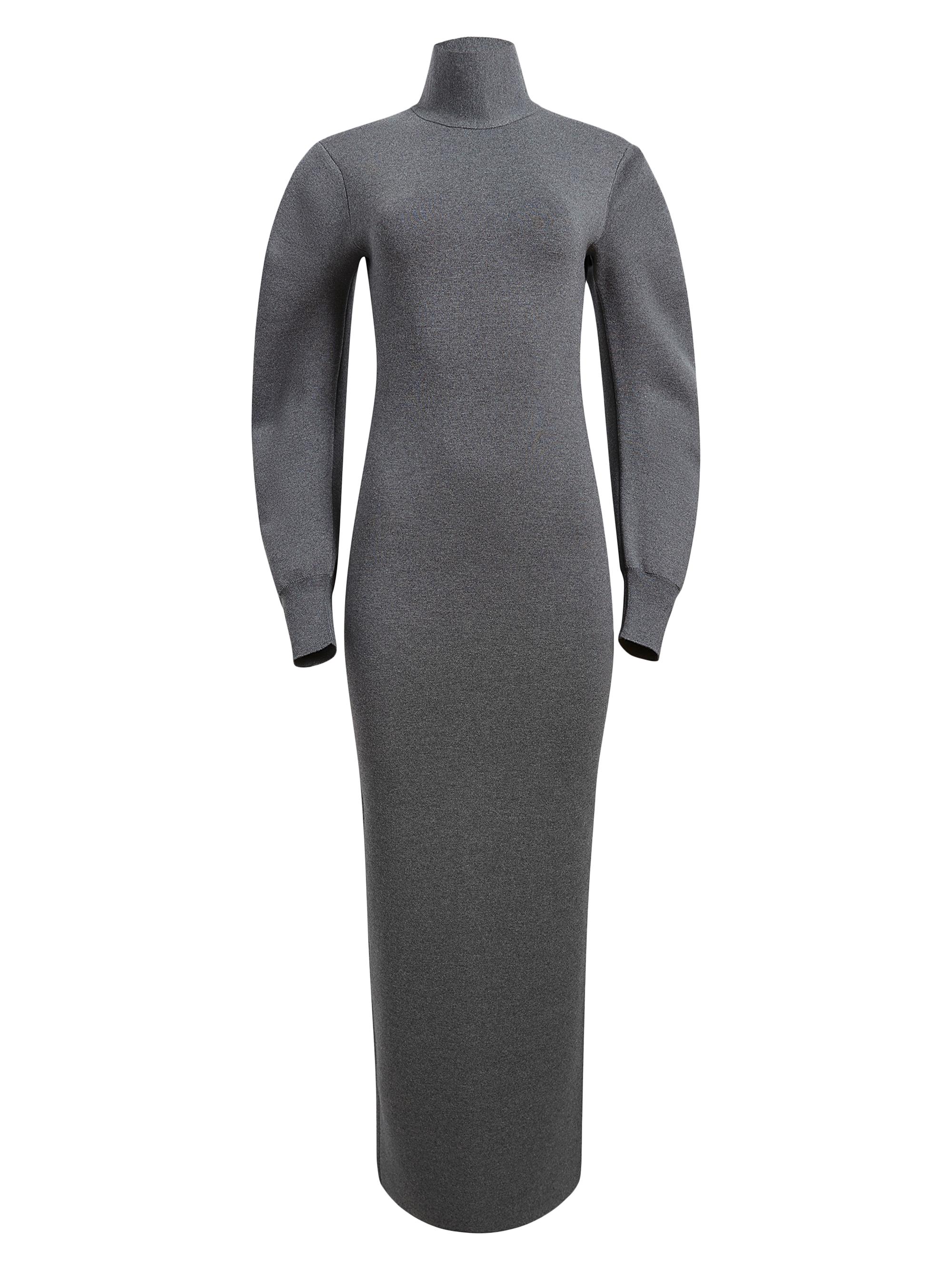 Khaite Women's Storm Wool-Blend Turtleneck Maxi Dress - Sterling