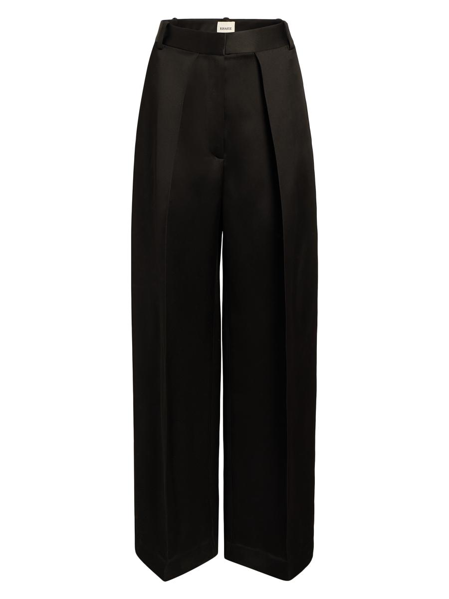Khaite Marinta Pleated Straight-Leg Pants | Saks Fifth Avenue