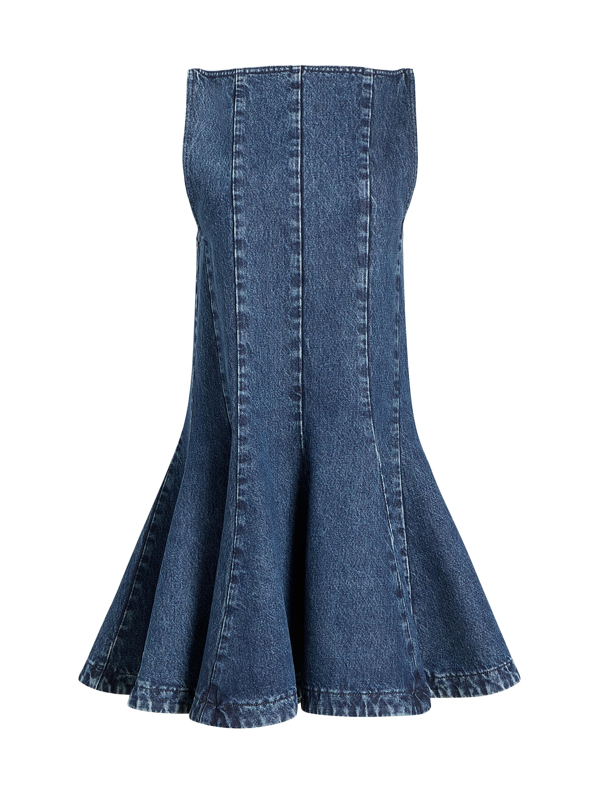 Khaite Women's Mags Denim Sleeveless Minidress - Stinson