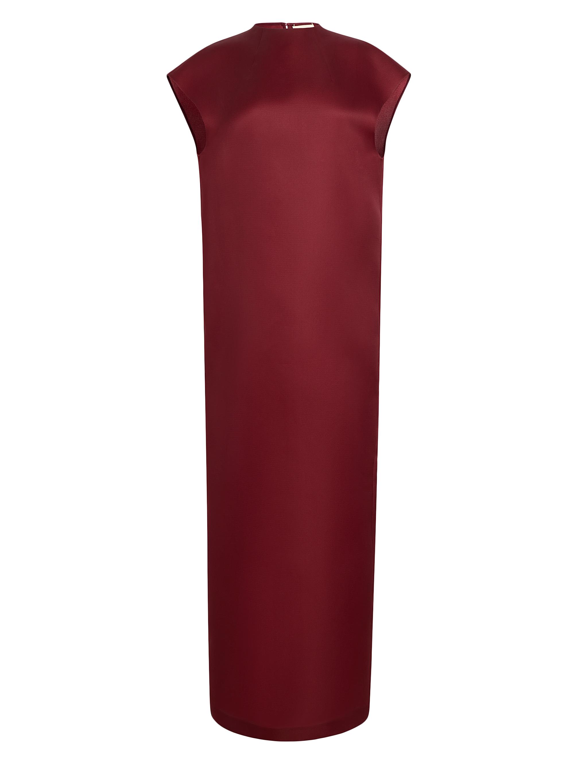 Khaite Women's Lohan Silk Cap-Sleeve Maxi Dress - Oxblood