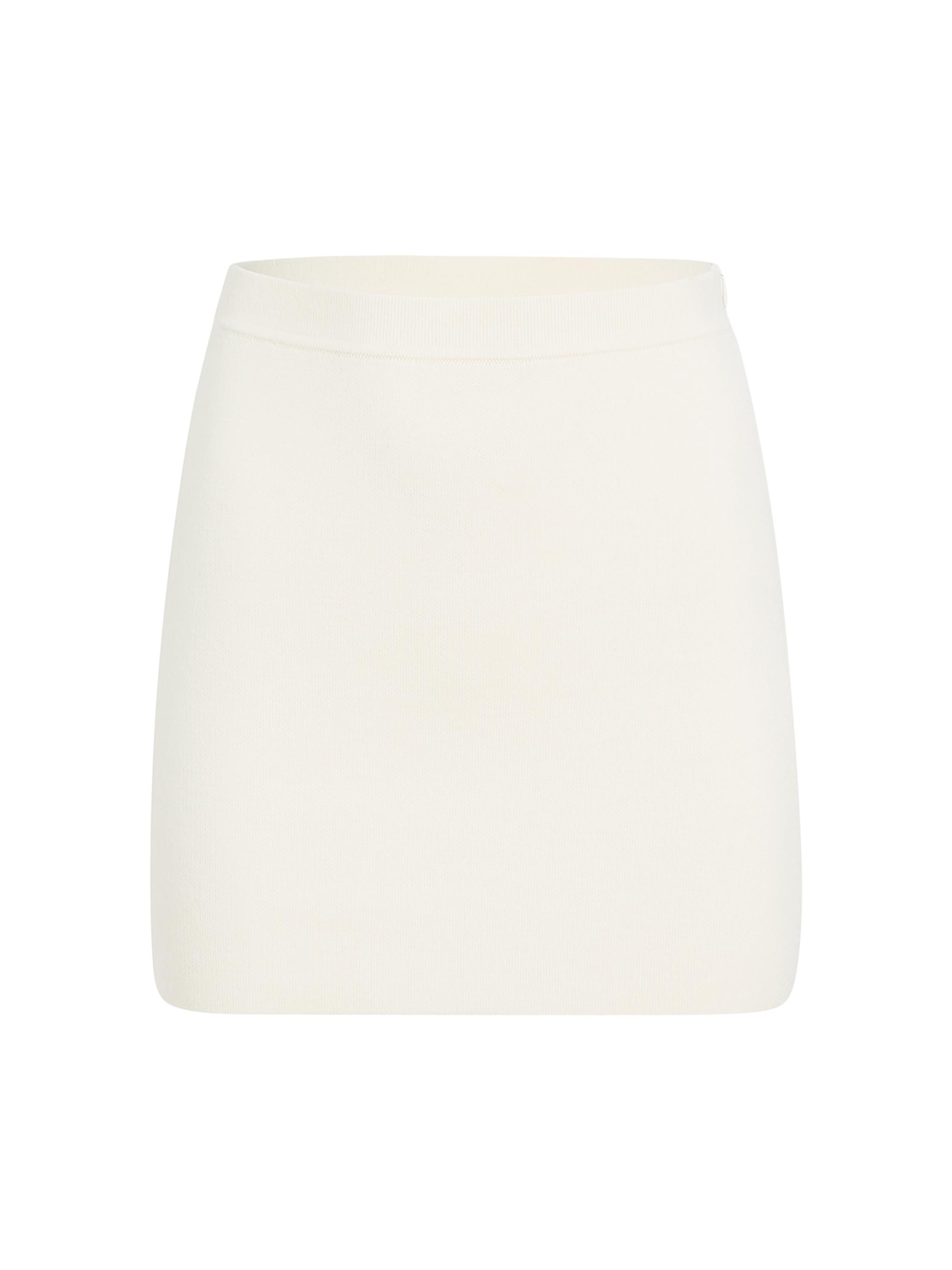 Khaite Women's Darrion Wool-Blend A-Line Miniskirt - Glaze