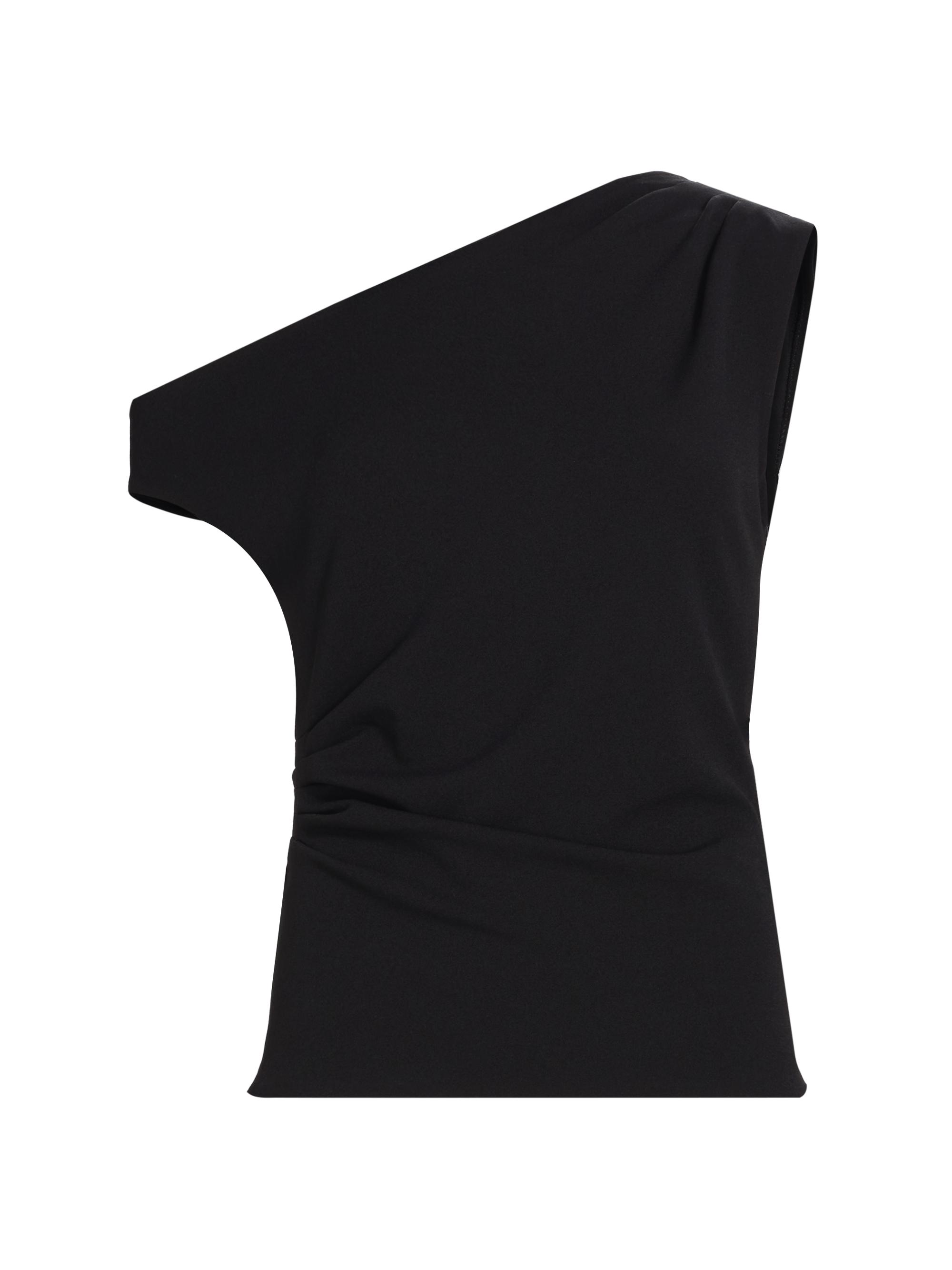 Tanya Taylor Women's Gio Scuba Asymmetric Top - Black
