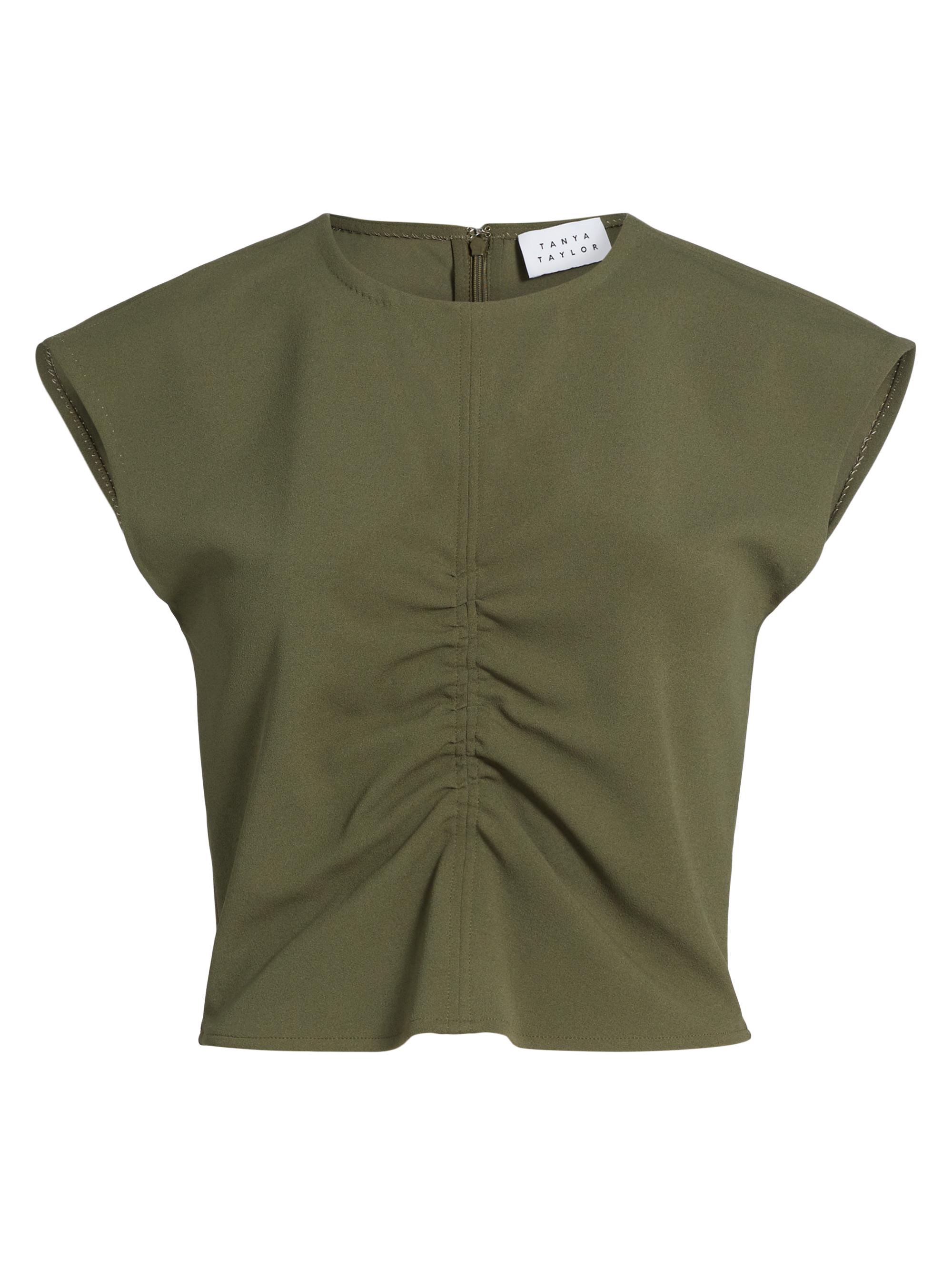Tanya Taylor Women's Betty Scuba Ruched Top - Fern