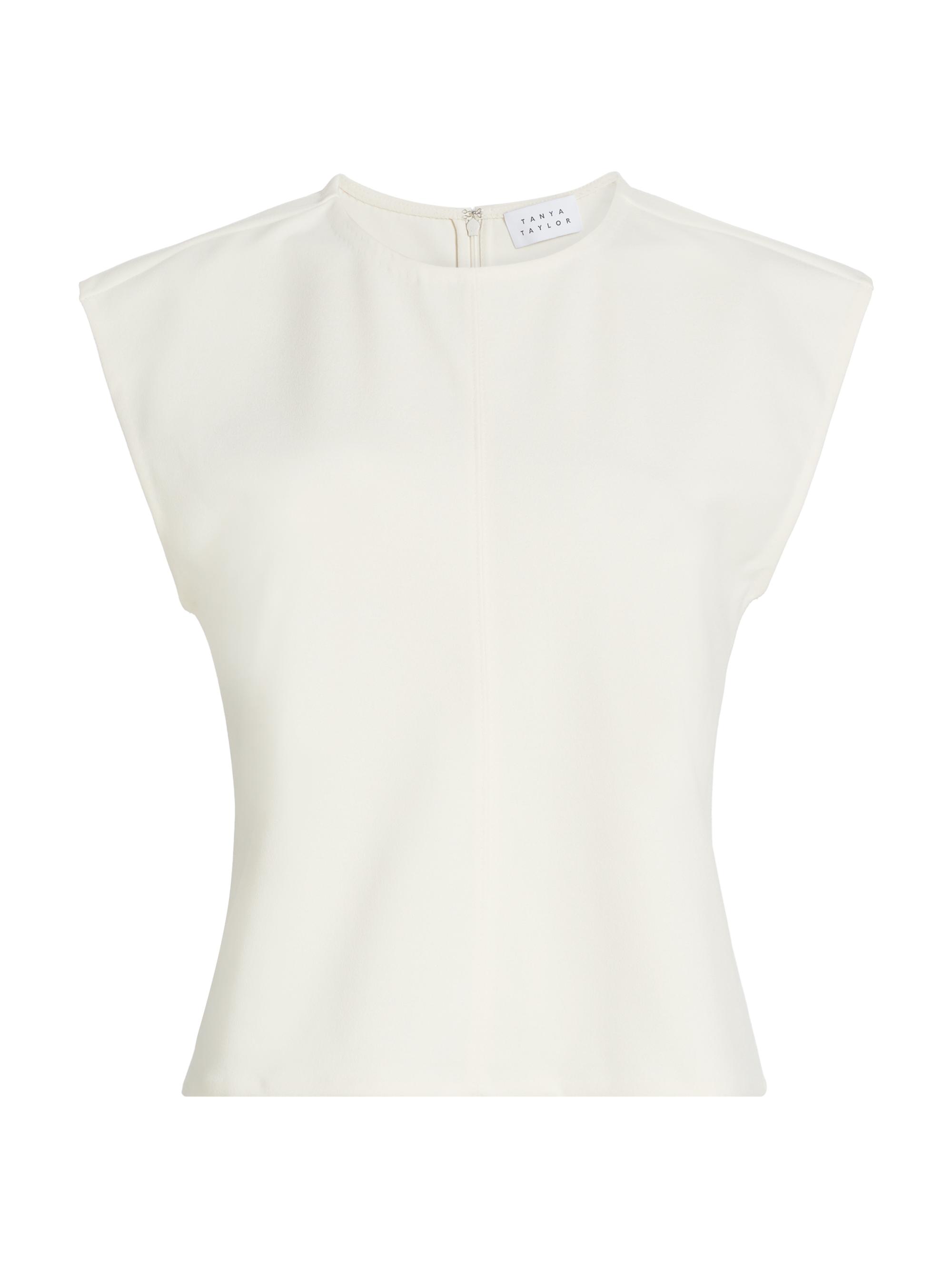 Tanya Taylor Women's Rosalind Scuba Crepe Top - Cream