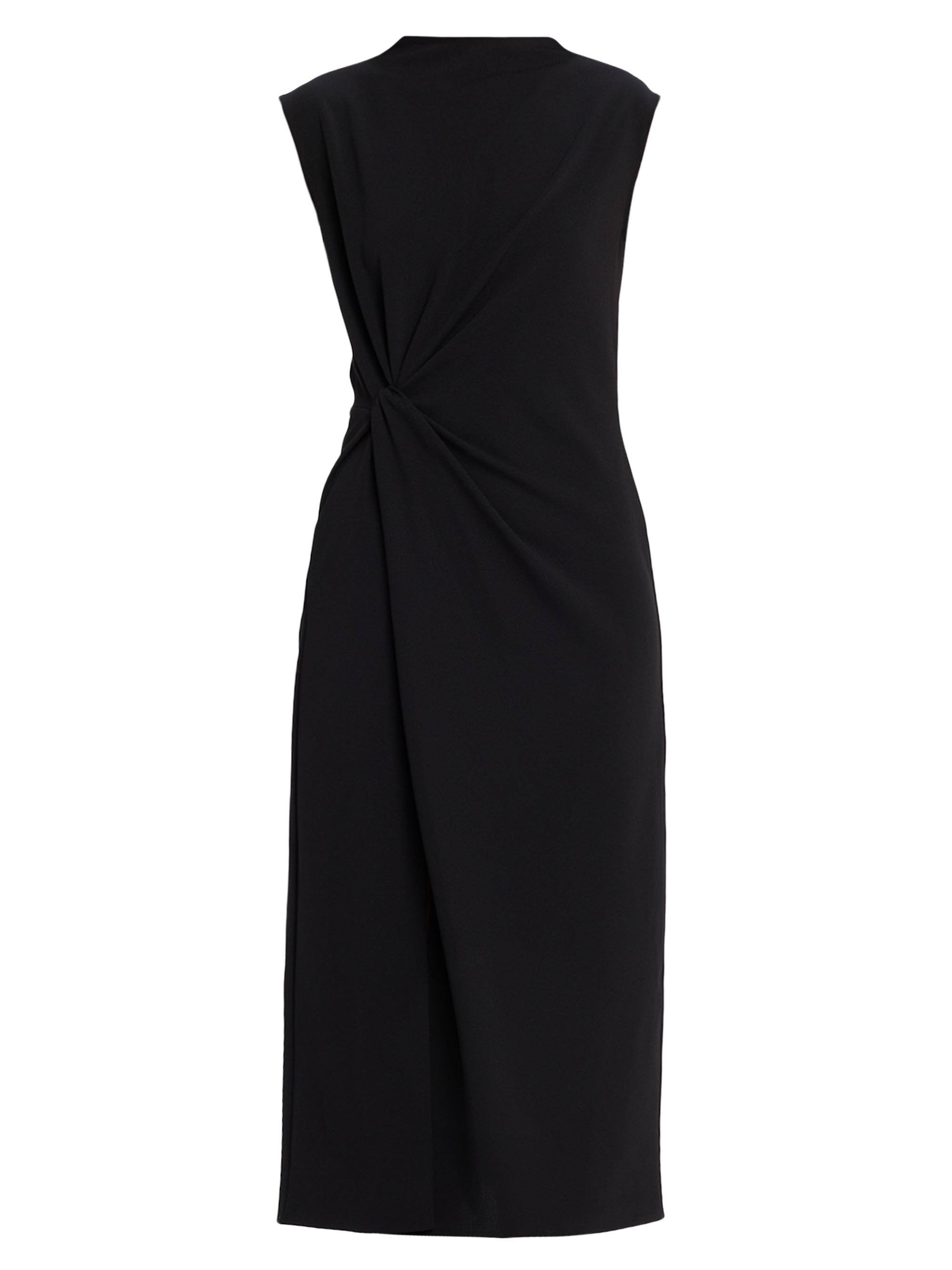 knee length dresses for ladies Scuba Foam Skater Midi Dress - Black main image 1