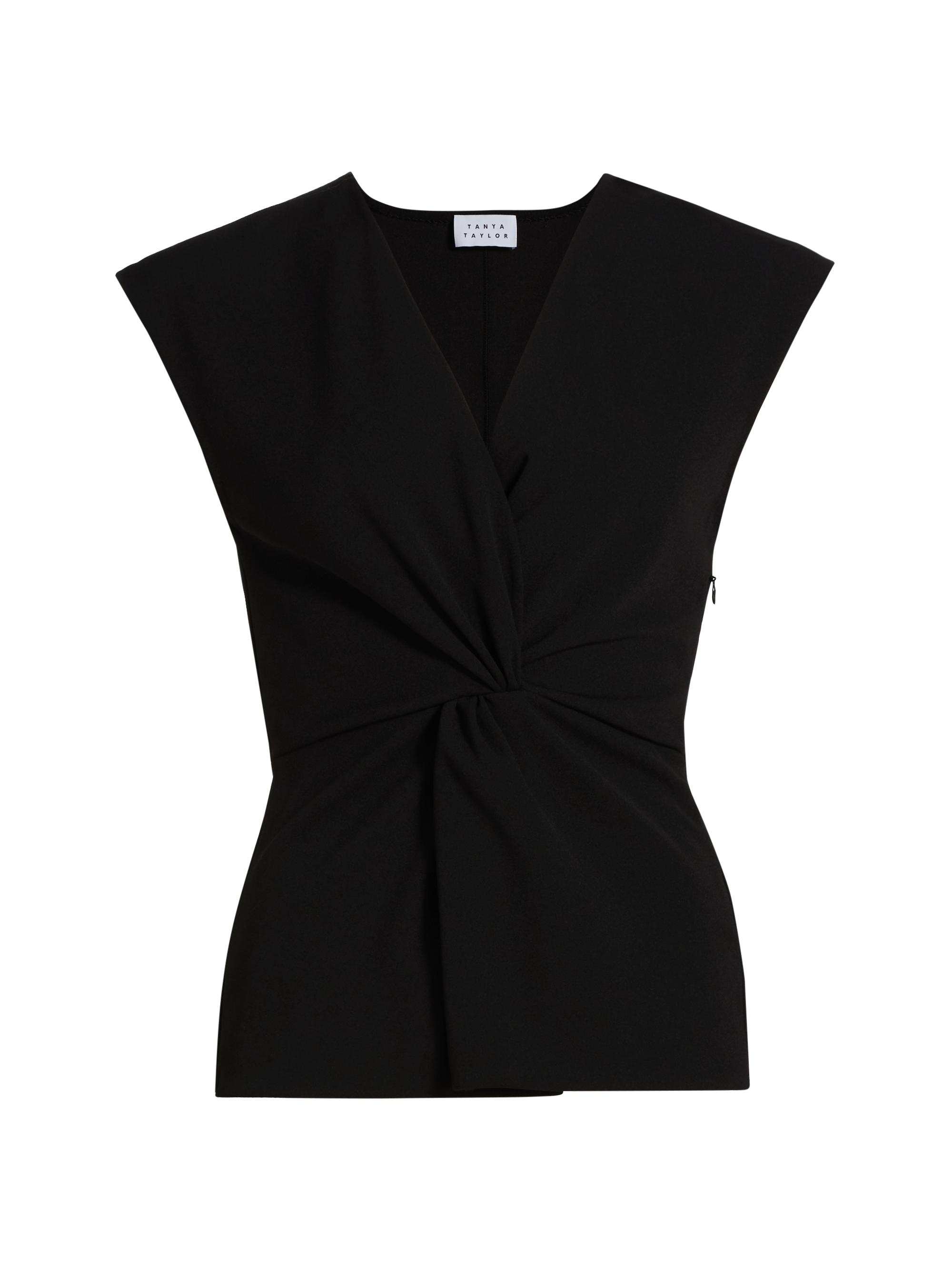 Tanya Taylor Women's Alyssa Scuba Twisted Top - Black