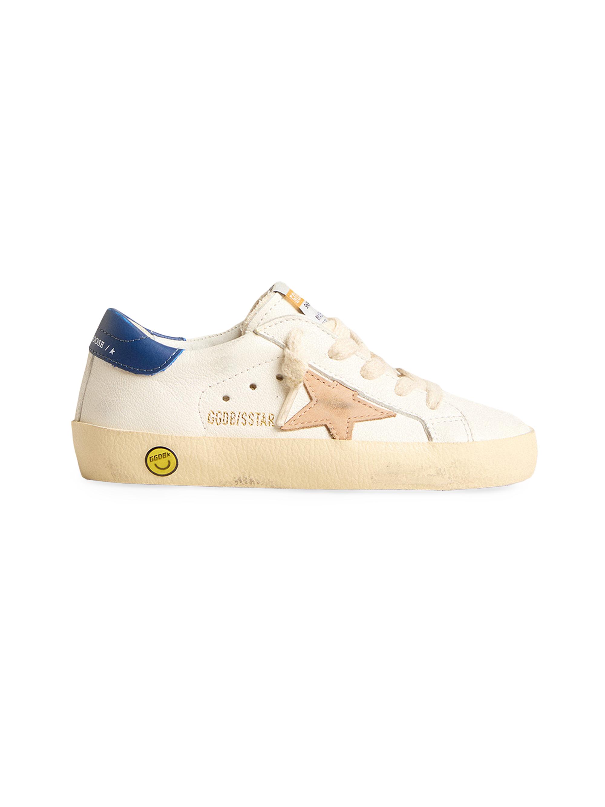 Golden Goose Baby Boy's, Little Boy's & Boy's Super-Star Leather Low-Top Sneakers - White Blue Beige 1.5 (Child)