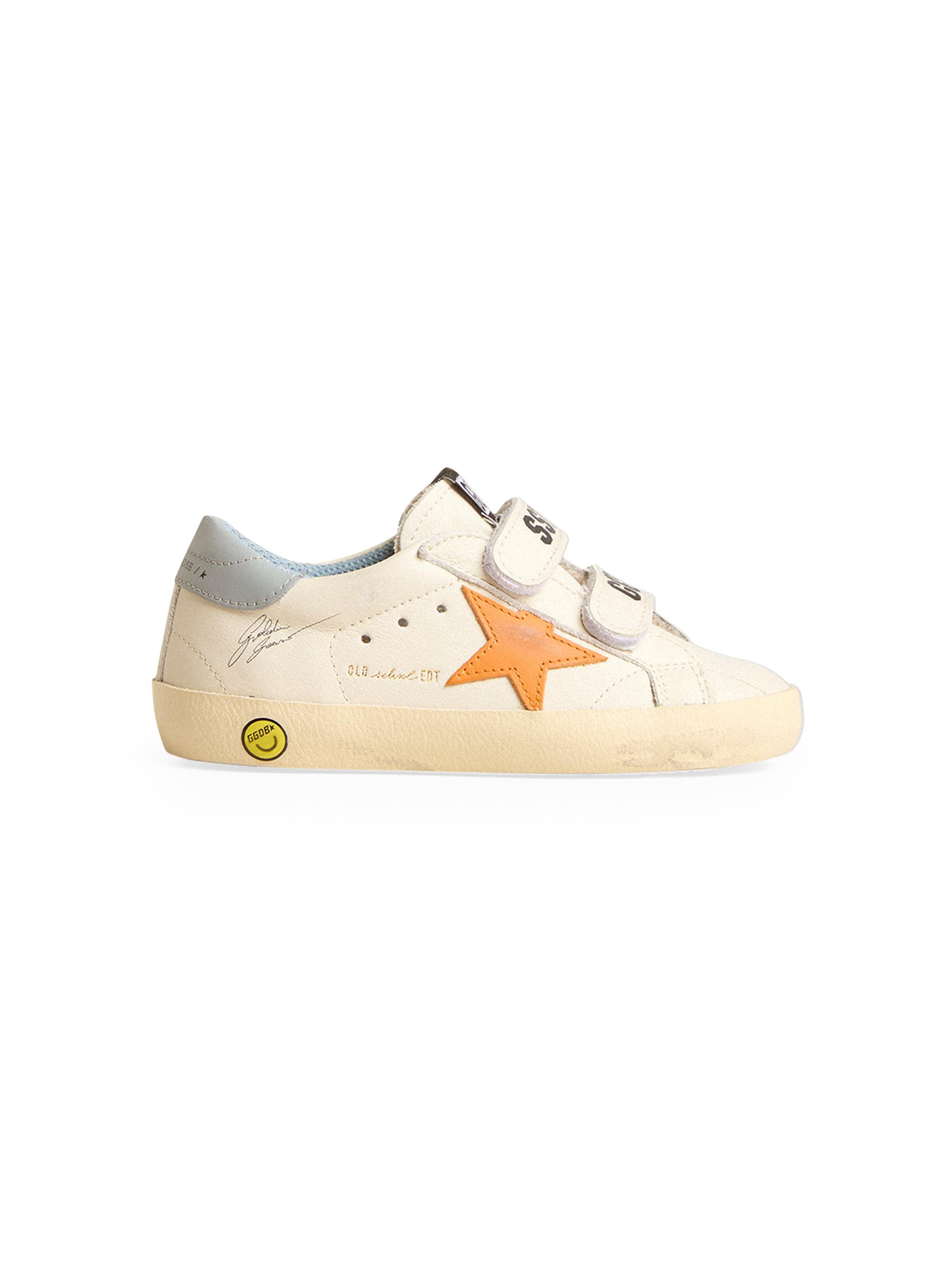 Golden Goose Baby Boy's, Little Boy's & Boy's Old School Leather Sneakers - White Orange Blue 1.5 (Child)