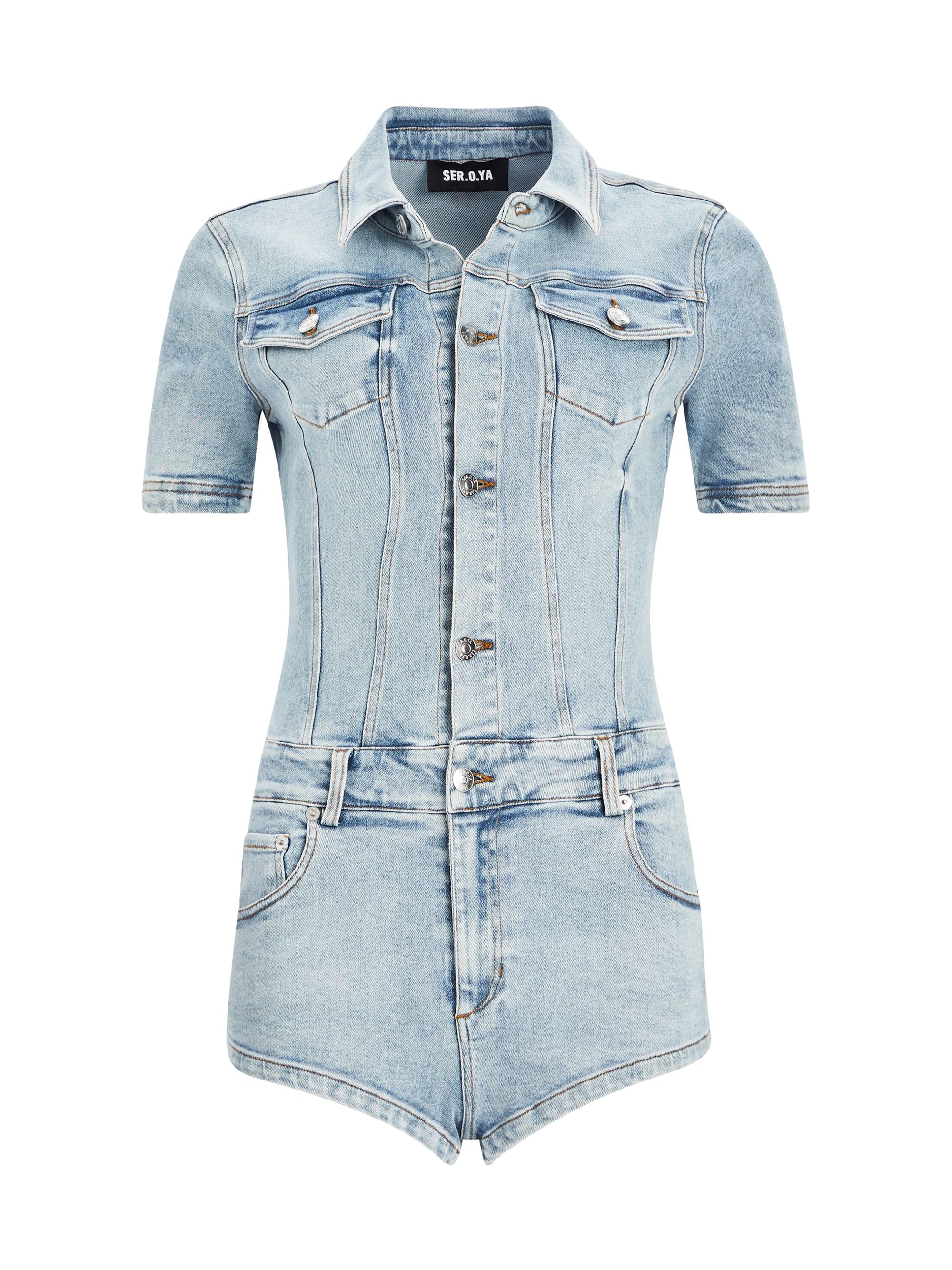 Ser.o.ya Women's Judith Vintage Strech Romper - Coastline