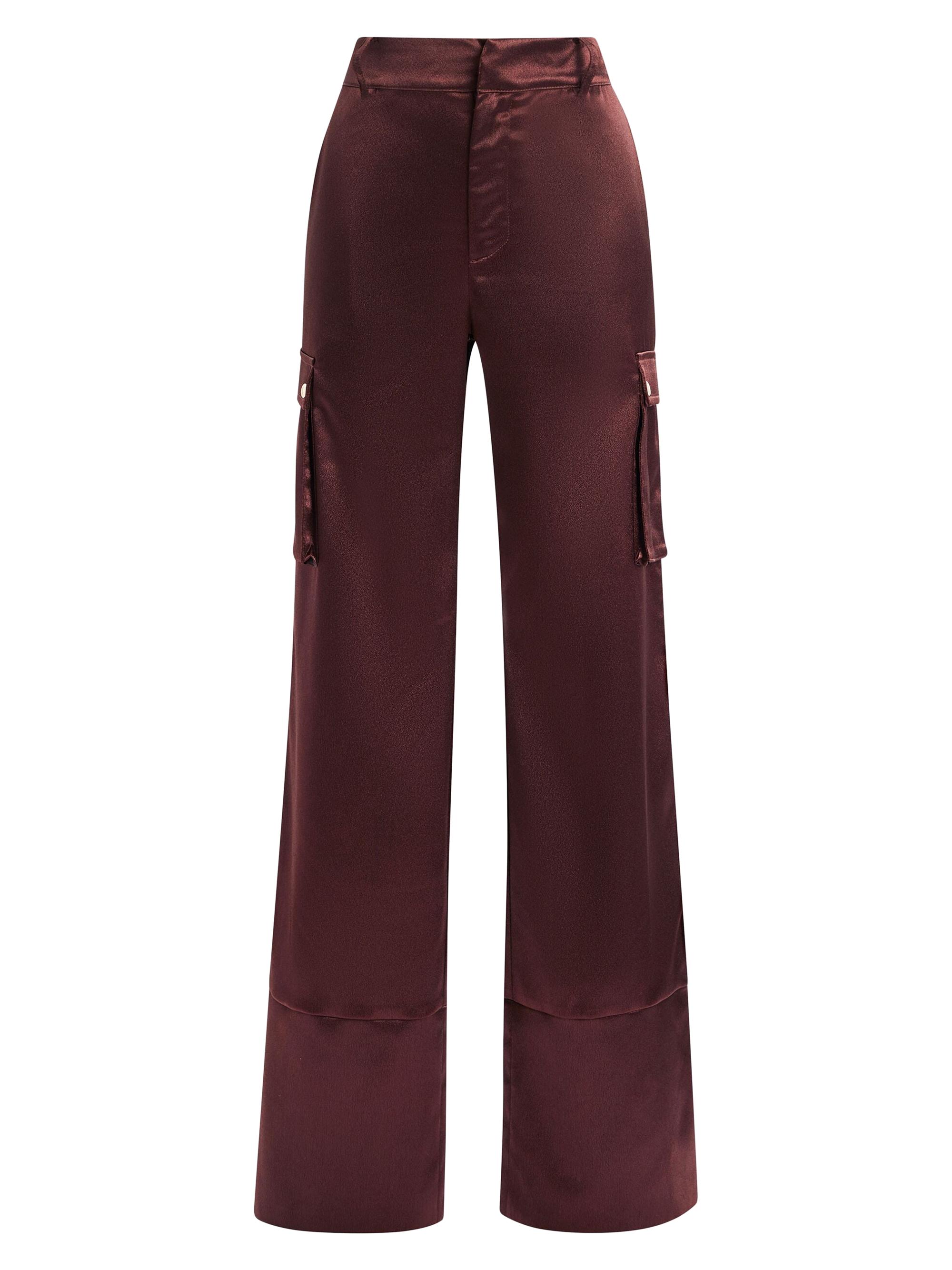 Ser.o.ya Women's Galia Satin Cargo Pants - Coconut