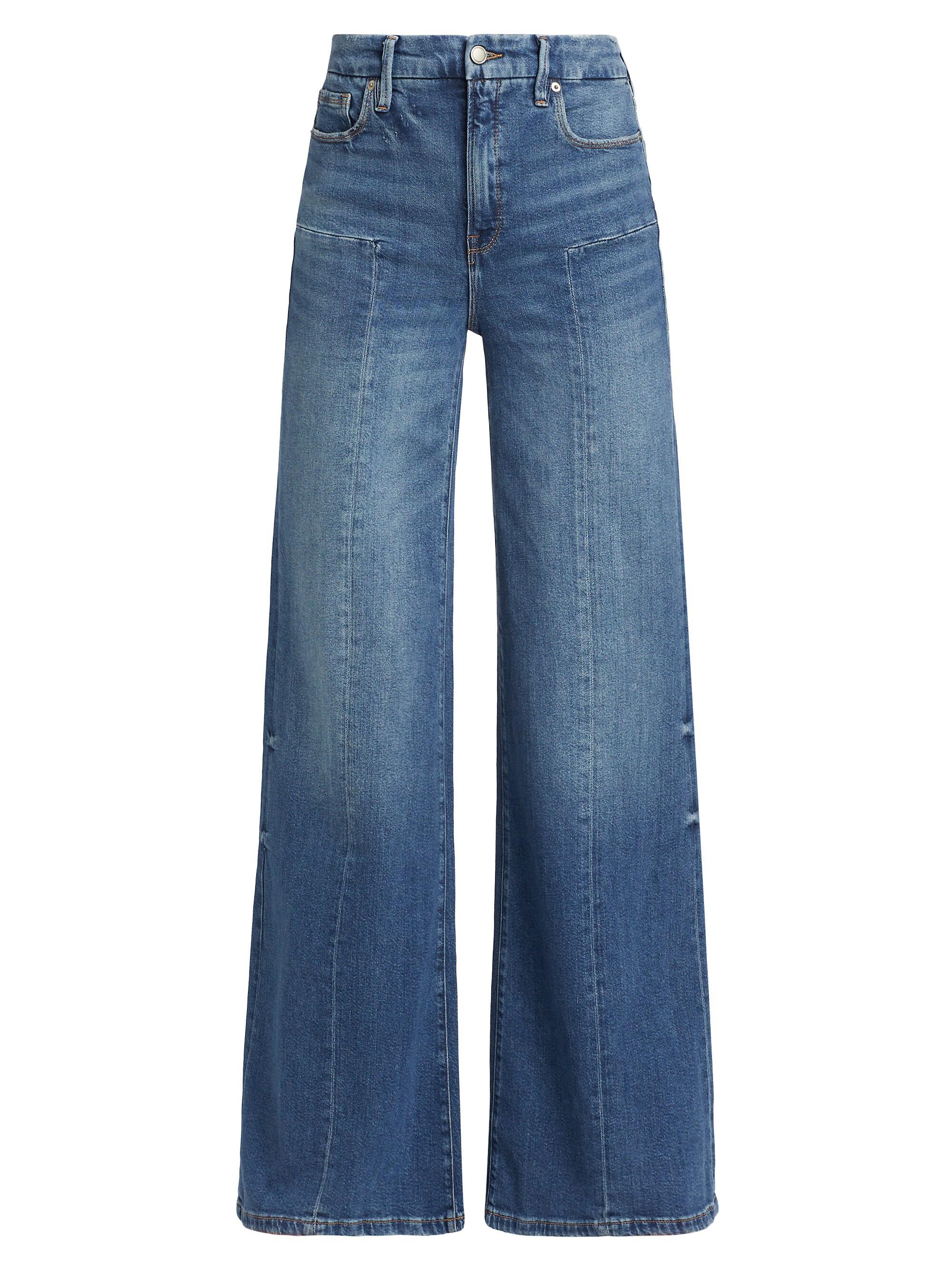 Good American Women's Good Waist Palazzo Jeans - Indigo