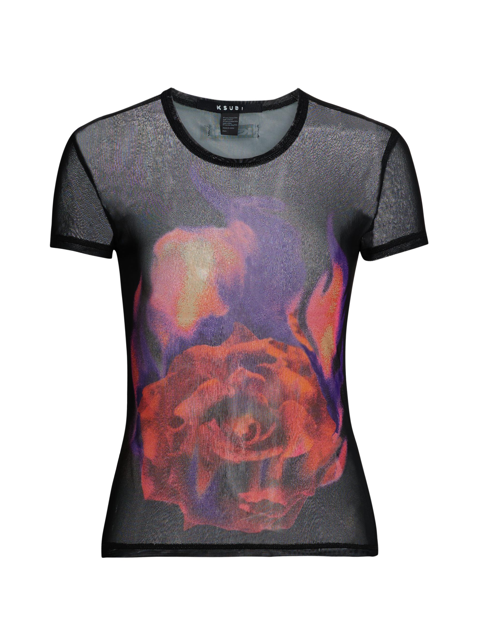 Ksubi Women's Ablaze Mesh T-Shirt - Black