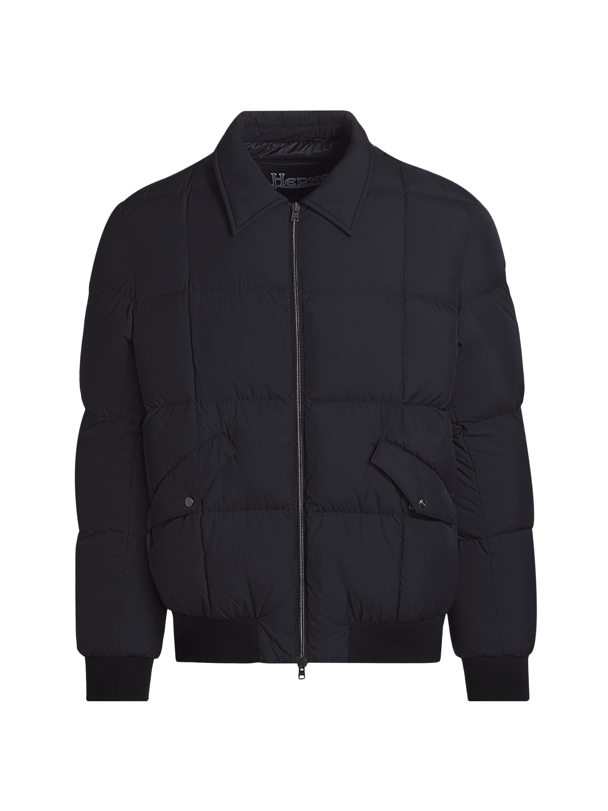 Herno Men's Water-Resistant Quilted Bomber Jacket - Black