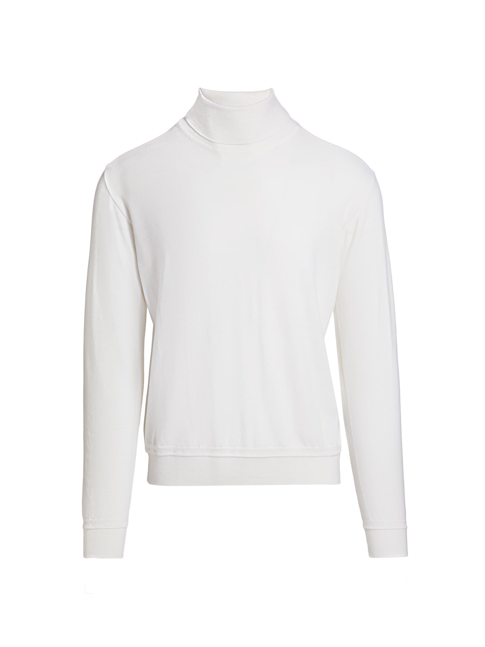 Herno Men's Virgin-Wool Turtleneck Sweater - White