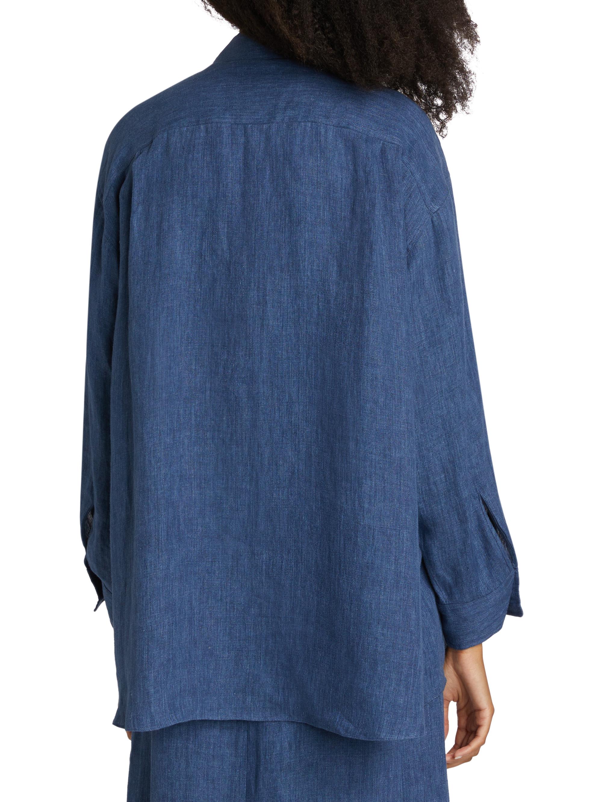 Relaxed Silk Oversized Button-Up Shirt