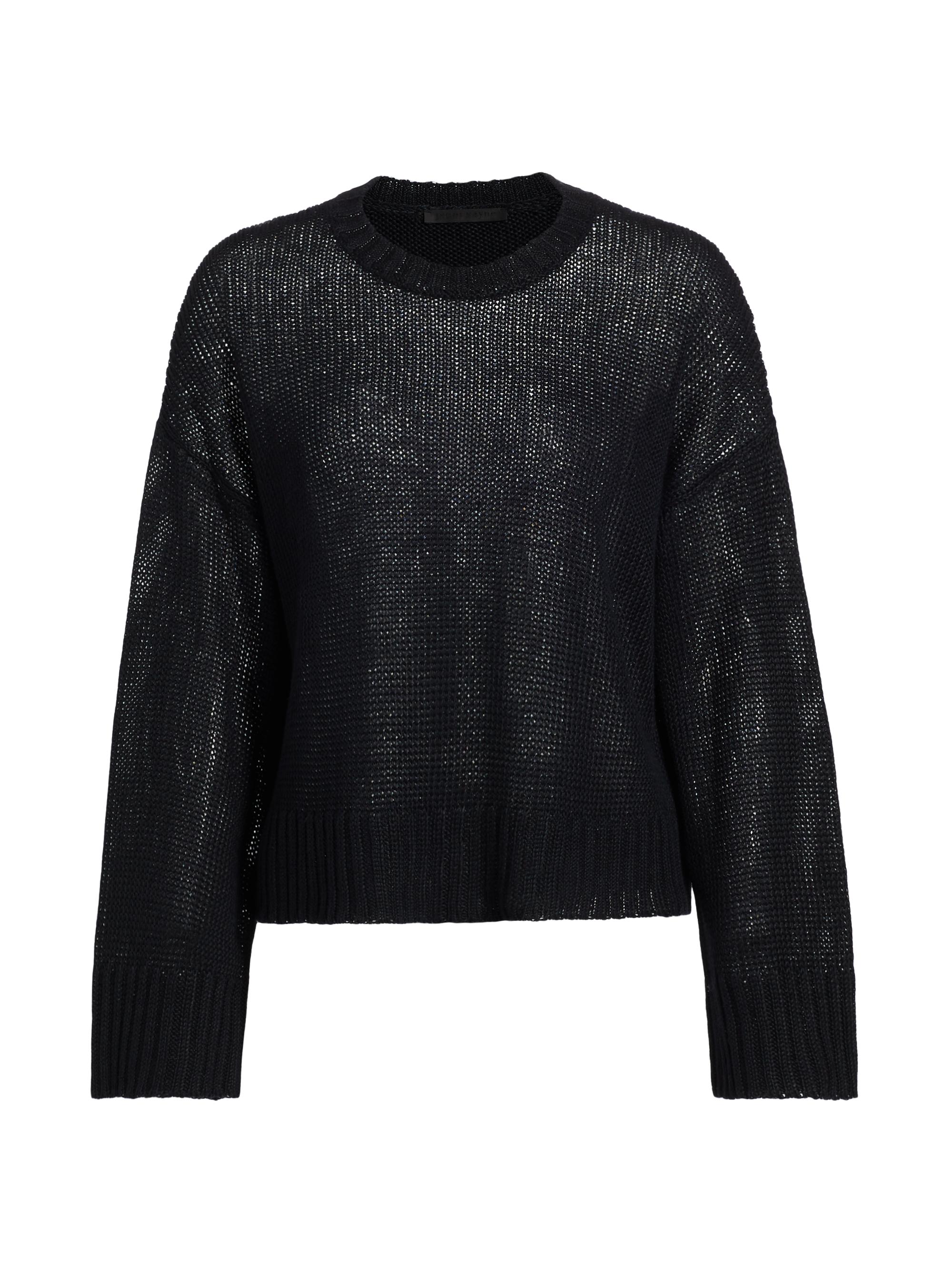 Jenni Kayne Cropped Linen Knit Crewneck Sweater | Saks Fifth Avenue
