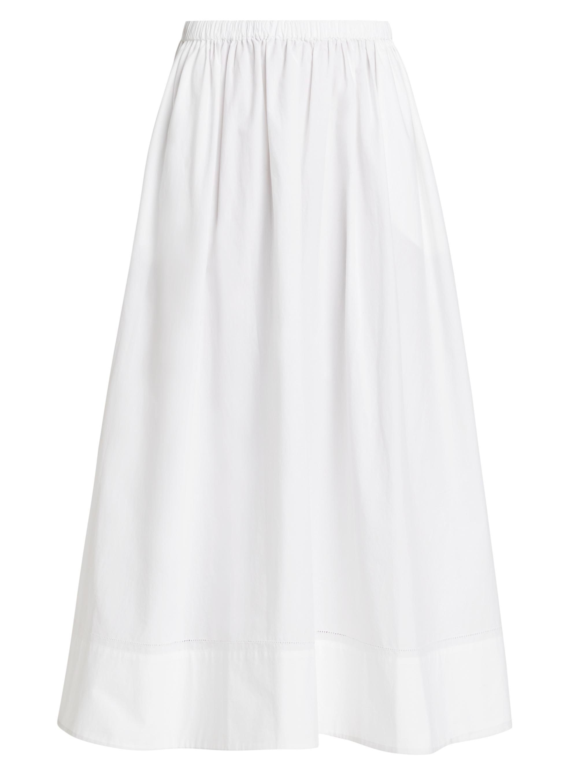 Jenni Kayne Women's Lauren Cotton Midi-Skirt - White